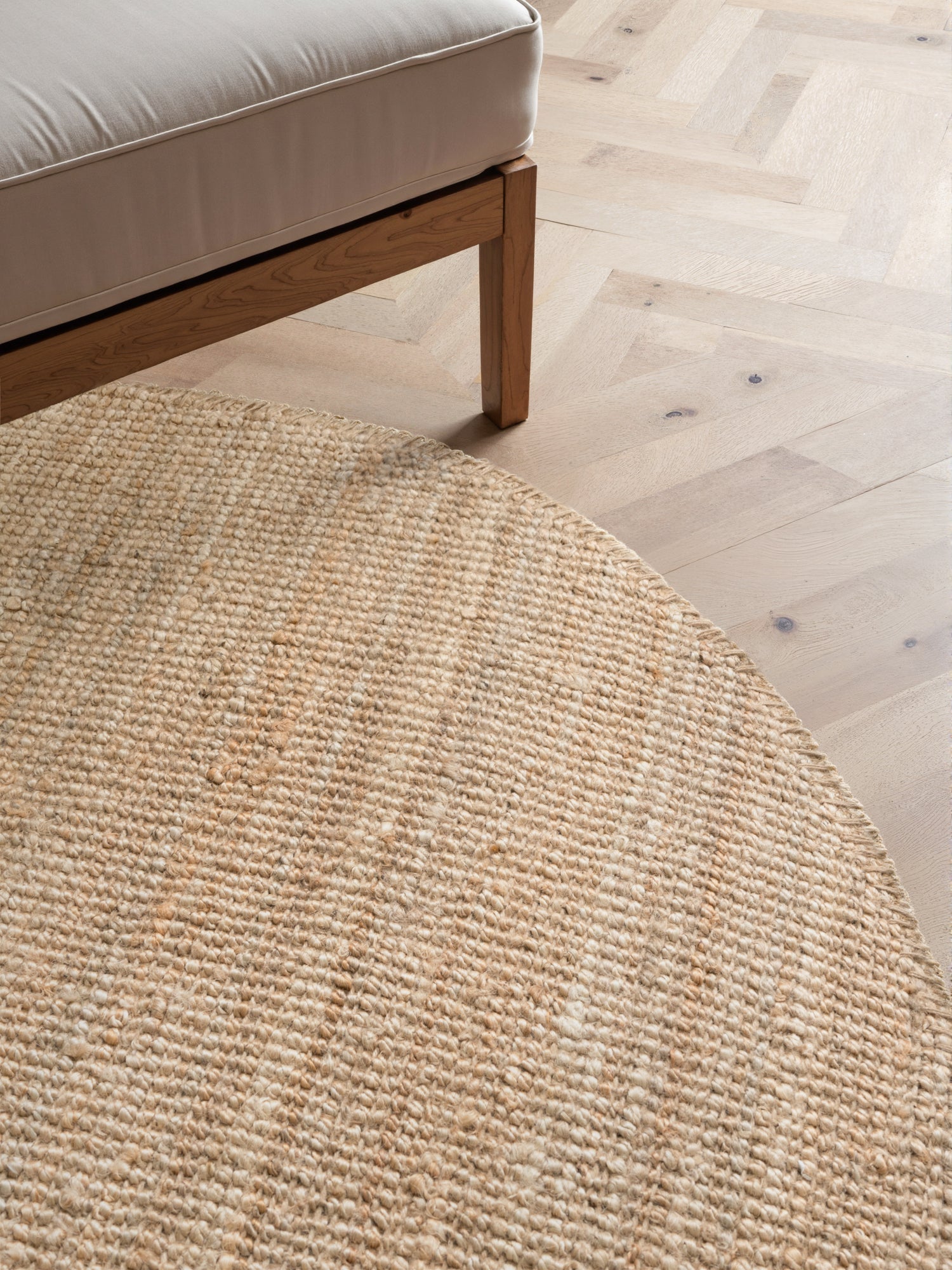 Tapis Rond en Jute Bouclé - Beige – STUDIO DECO