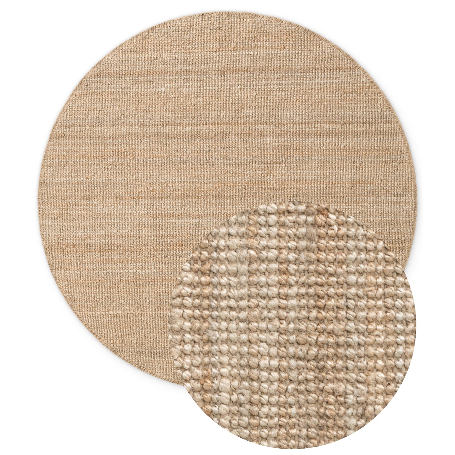 Tapis Rond en Jute Bouclé - Beige – STUDIO DECO