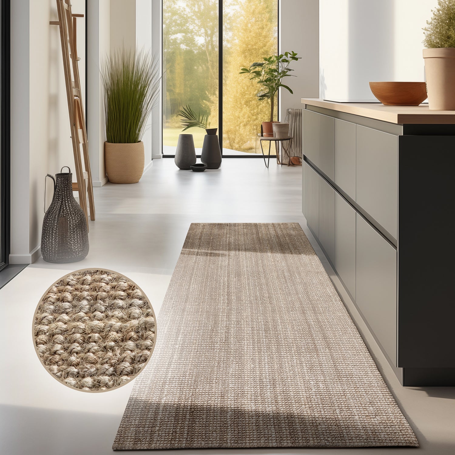 Tapis de Couloir en Jute Bouclé - Mocca – STUDIO DECO