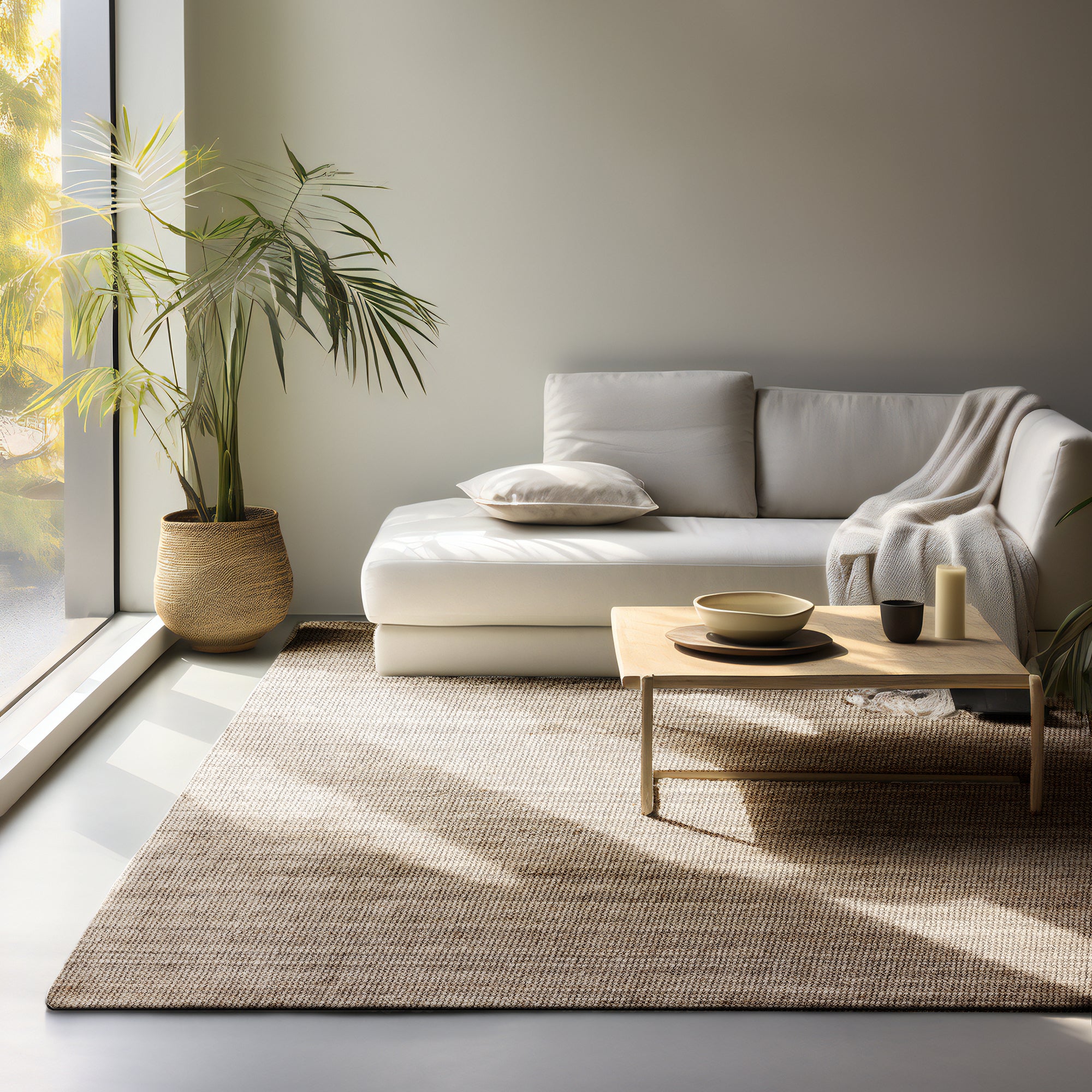 Tapis en Jute Bouclé JAIPUR Mocca – STUDIO DECO