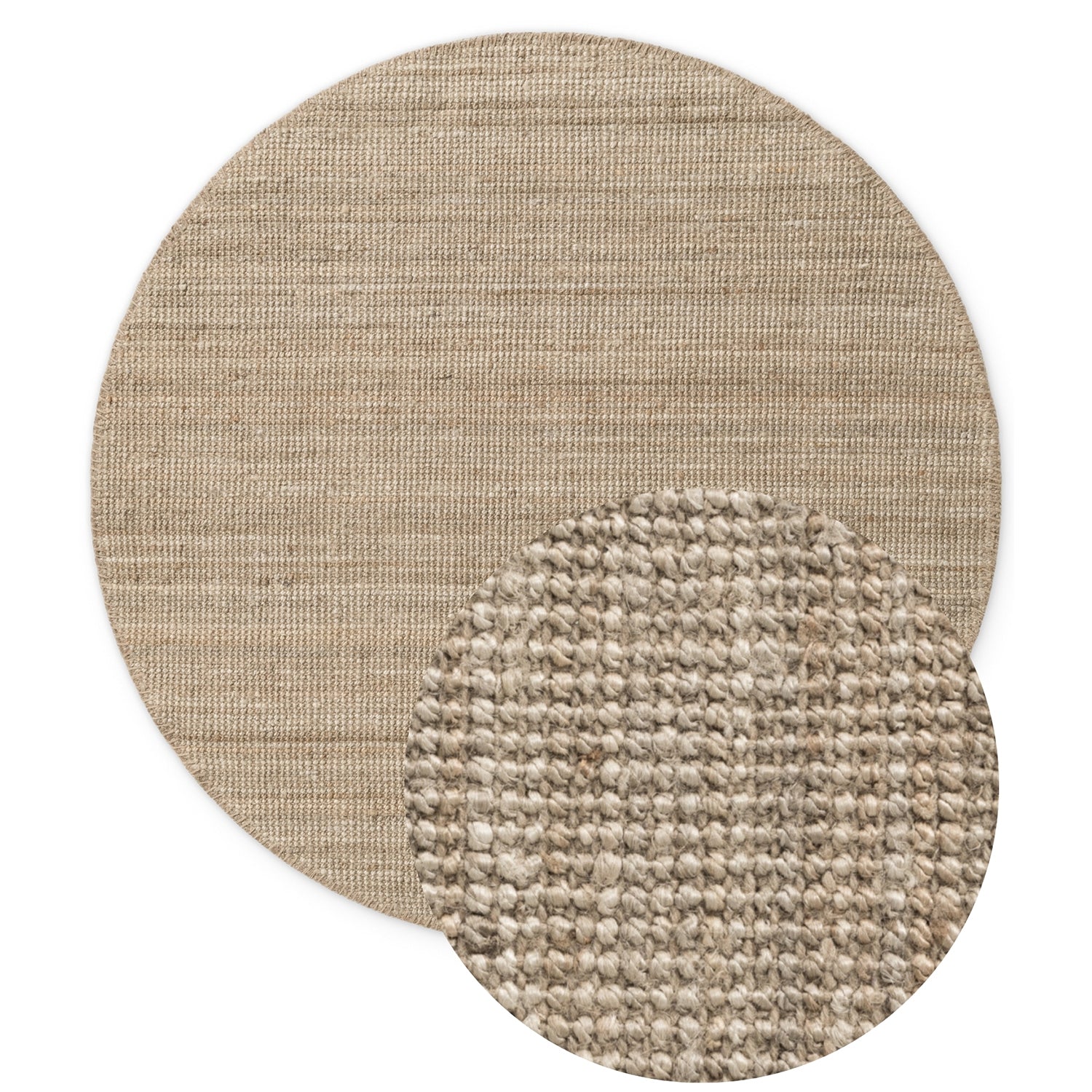 Tapis Rond en Jute Bouclé - Mocca – STUDIO DECO