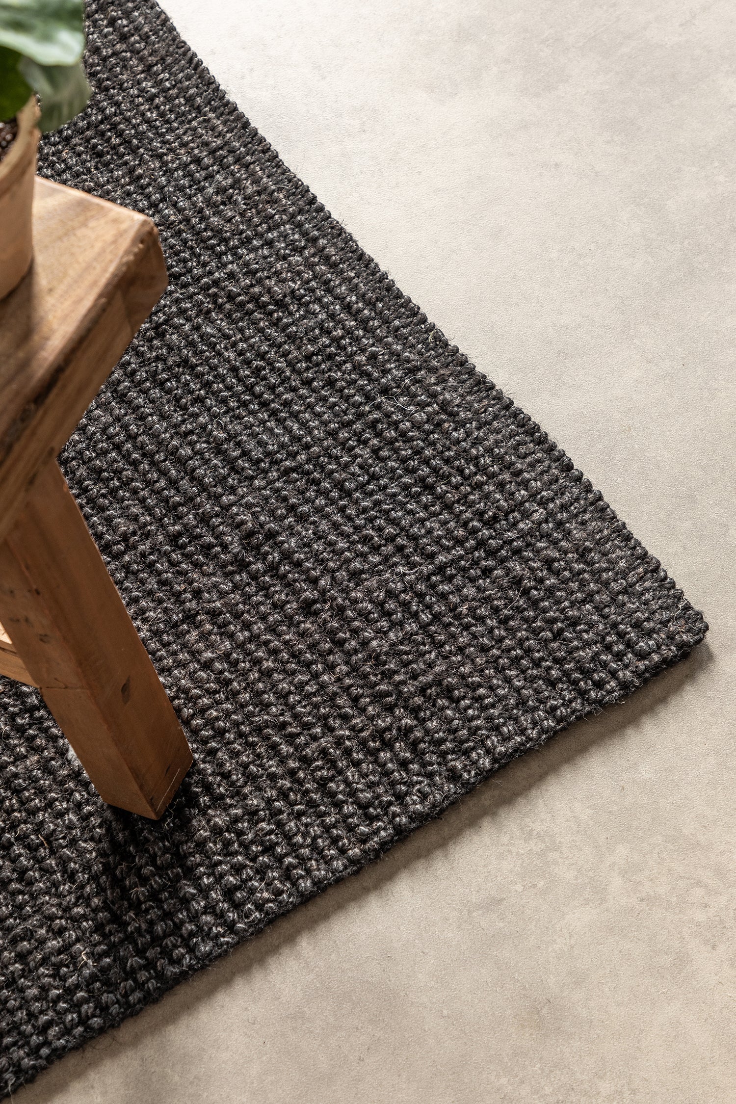 Tapis de Couloir en Jute Bouclé - Noir – STUDIO DECO