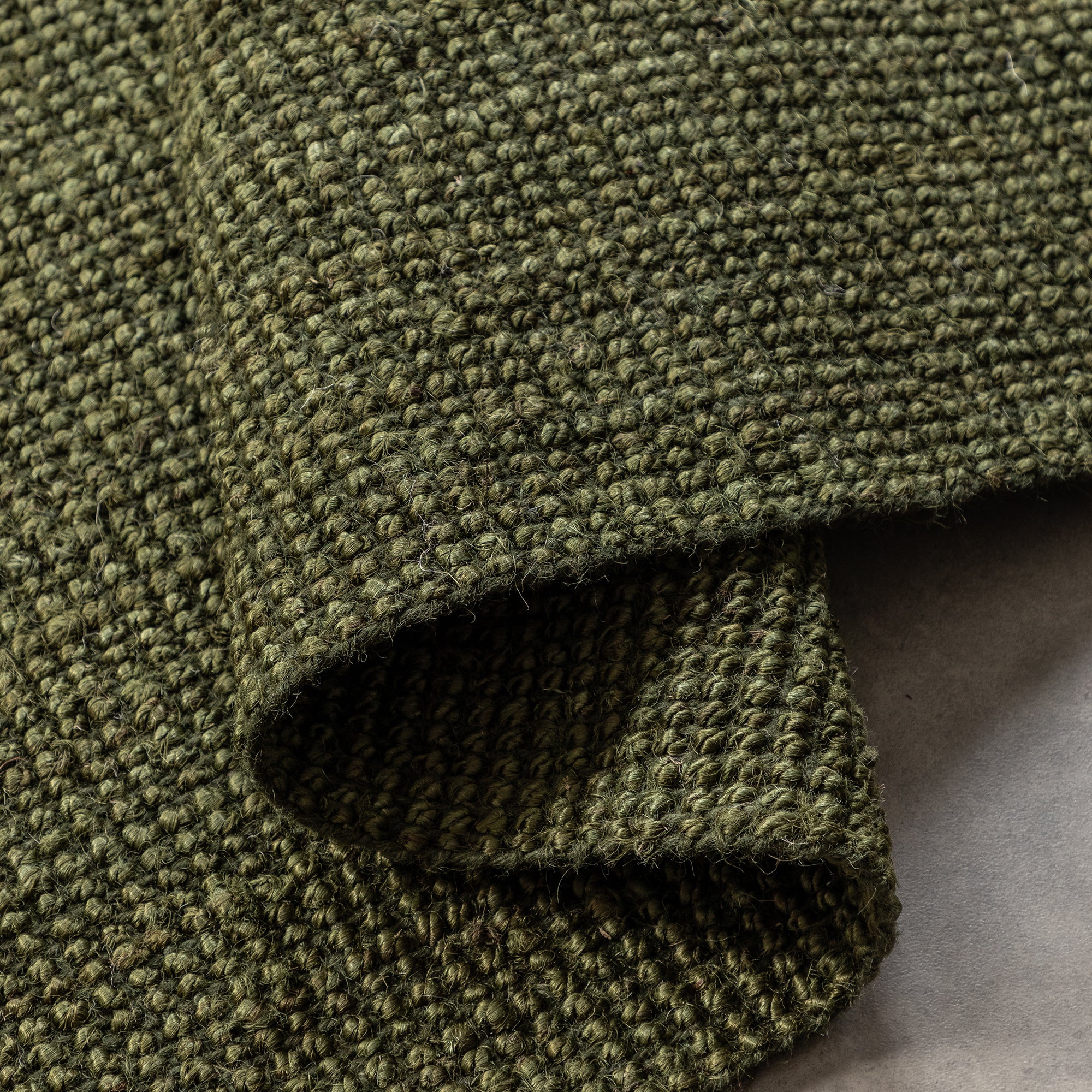 Tapis en Jute Bouclé JAIPUR Vert – STUDIO DECO