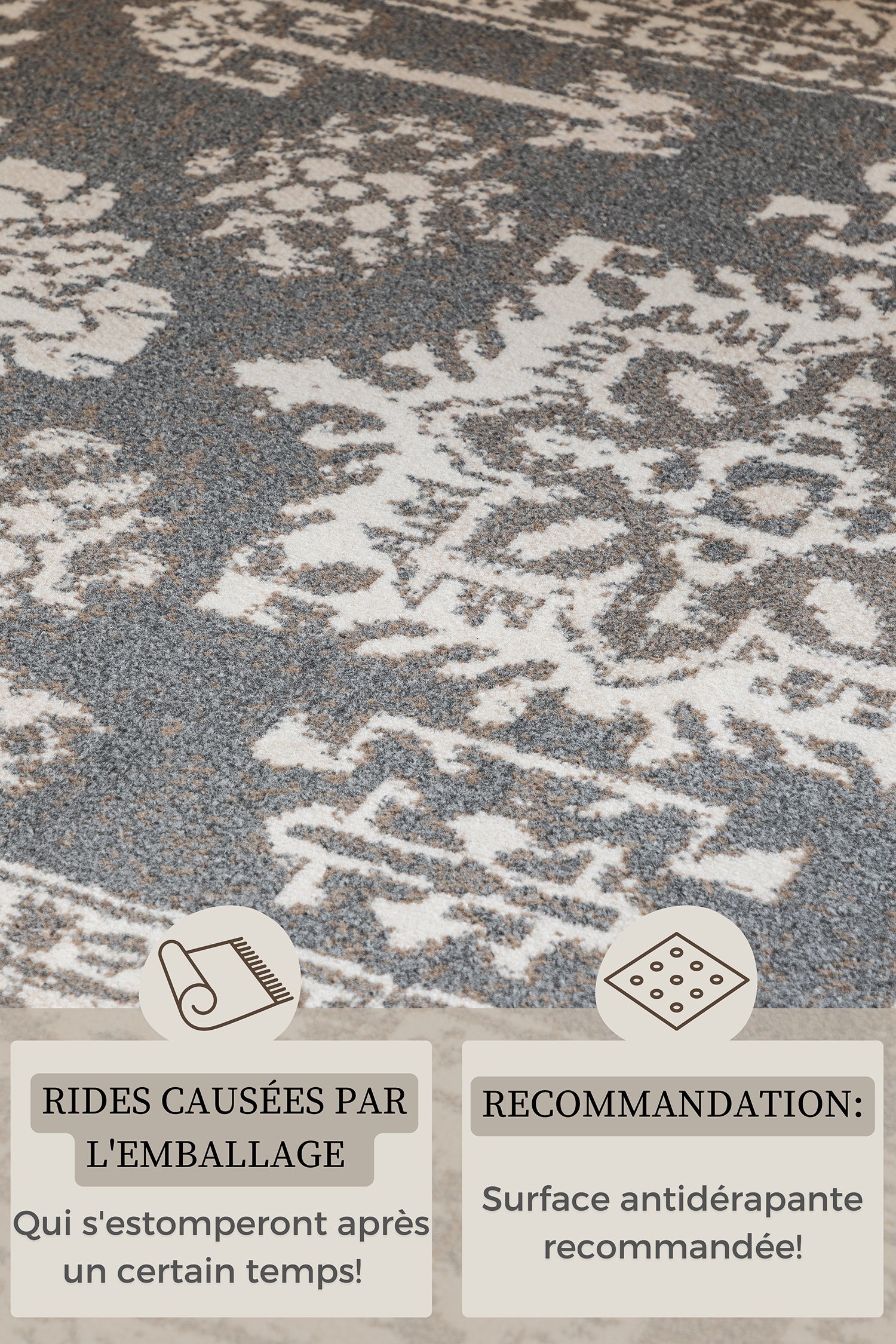 Tapis Berbère Vintage SAMIA Gris – STUDIO DECO