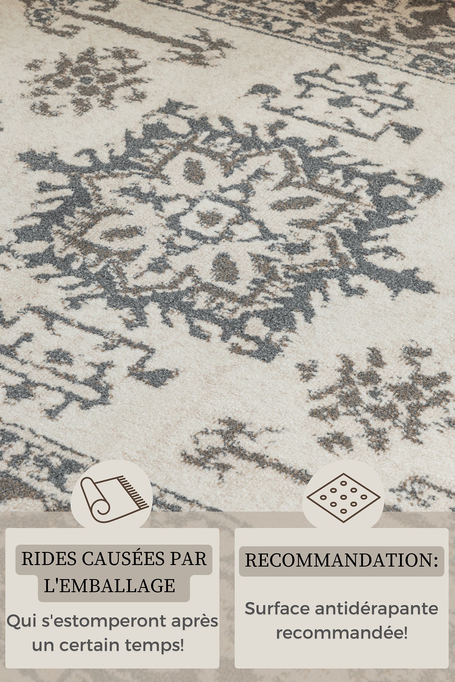 Tapis Berbère Vintage SAMIA Crème – STUDIO DECO