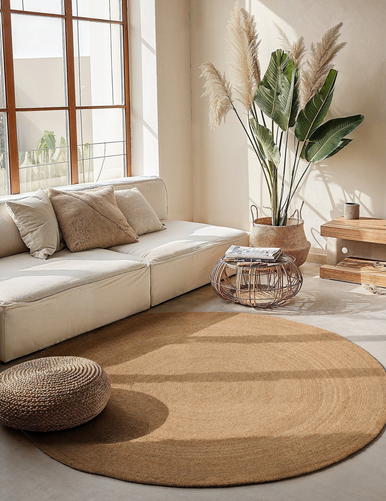 Tapis Rond en Jute MAHAL - Beige – STUDIO DECO