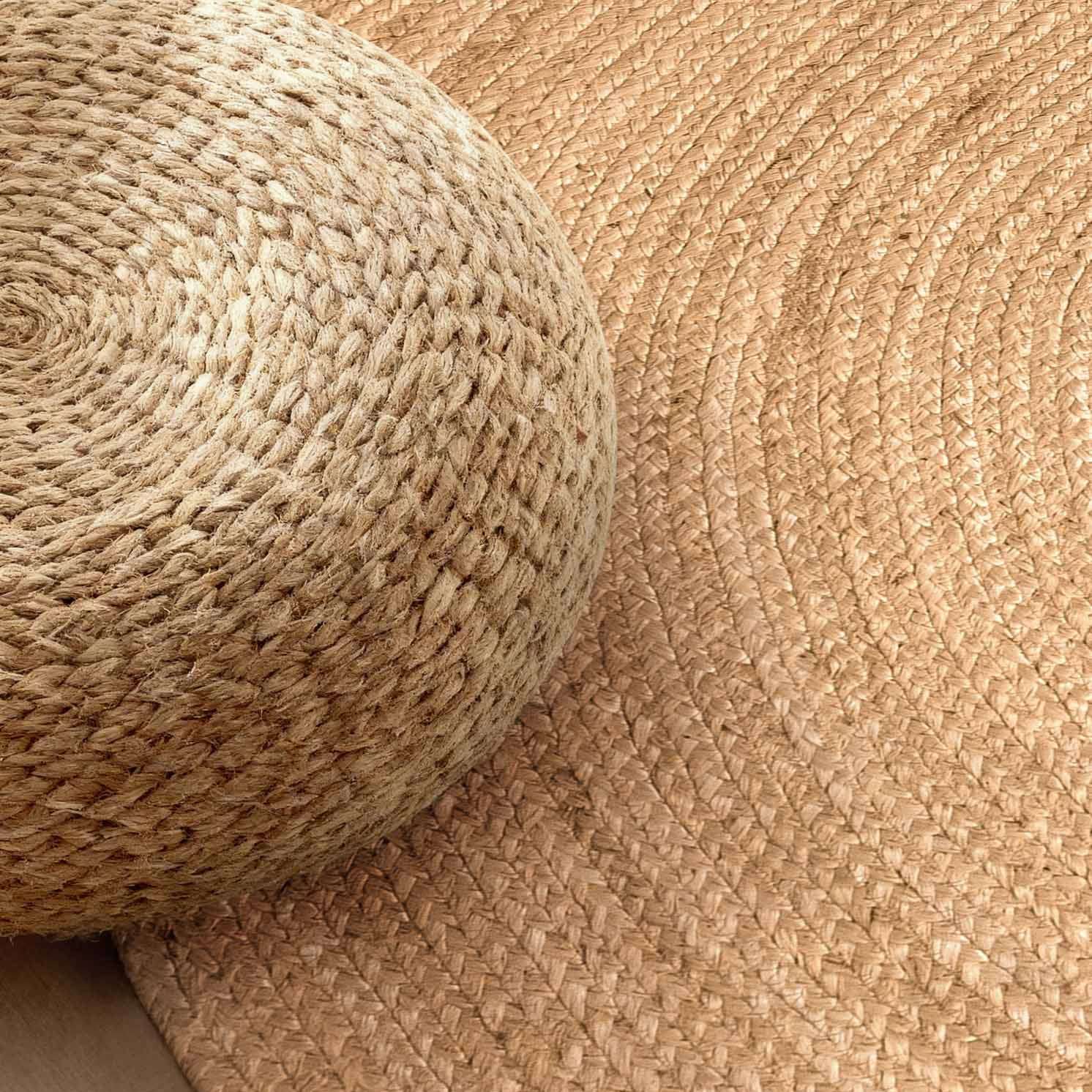 Tapis Ovale en Jute MAHAL Beige – STUDIO DECO