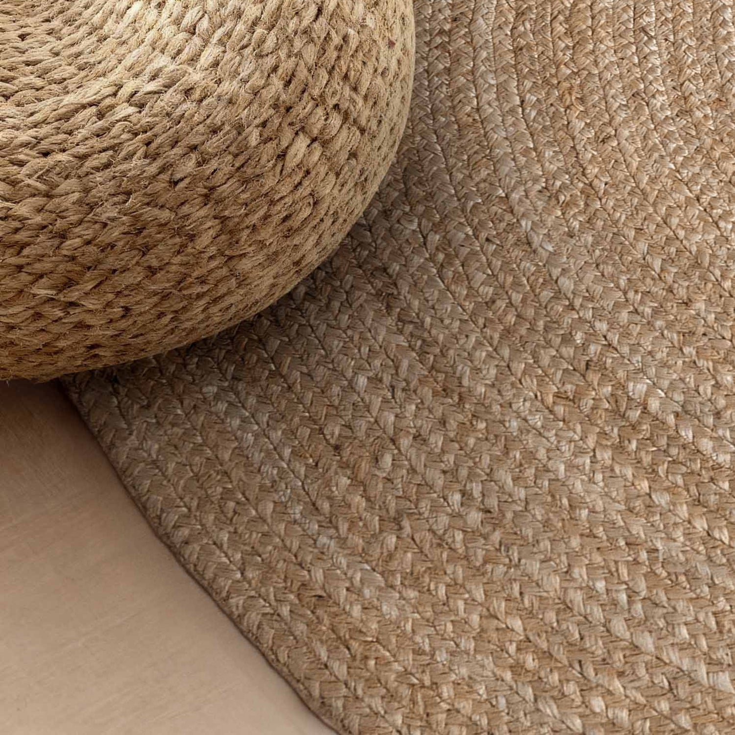 Tapis Ovale en Jute MAHAL Marron – STUDIO DECO