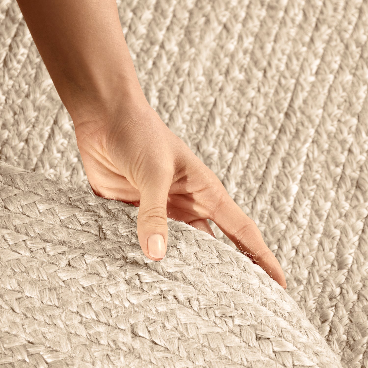 Tapis Ovale en Jute MAHAL Ivoire – STUDIO DECO