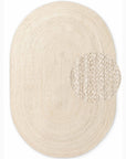 Tapis Ovale en Jute MAHAL Ivoire – STUDIO DECO