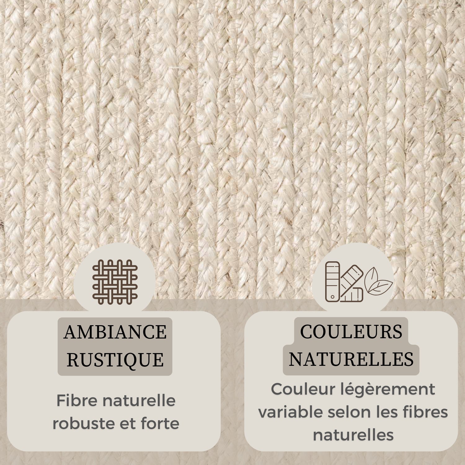 Tapis Ovale en Jute MAHAL Ivoire – STUDIO DECO
