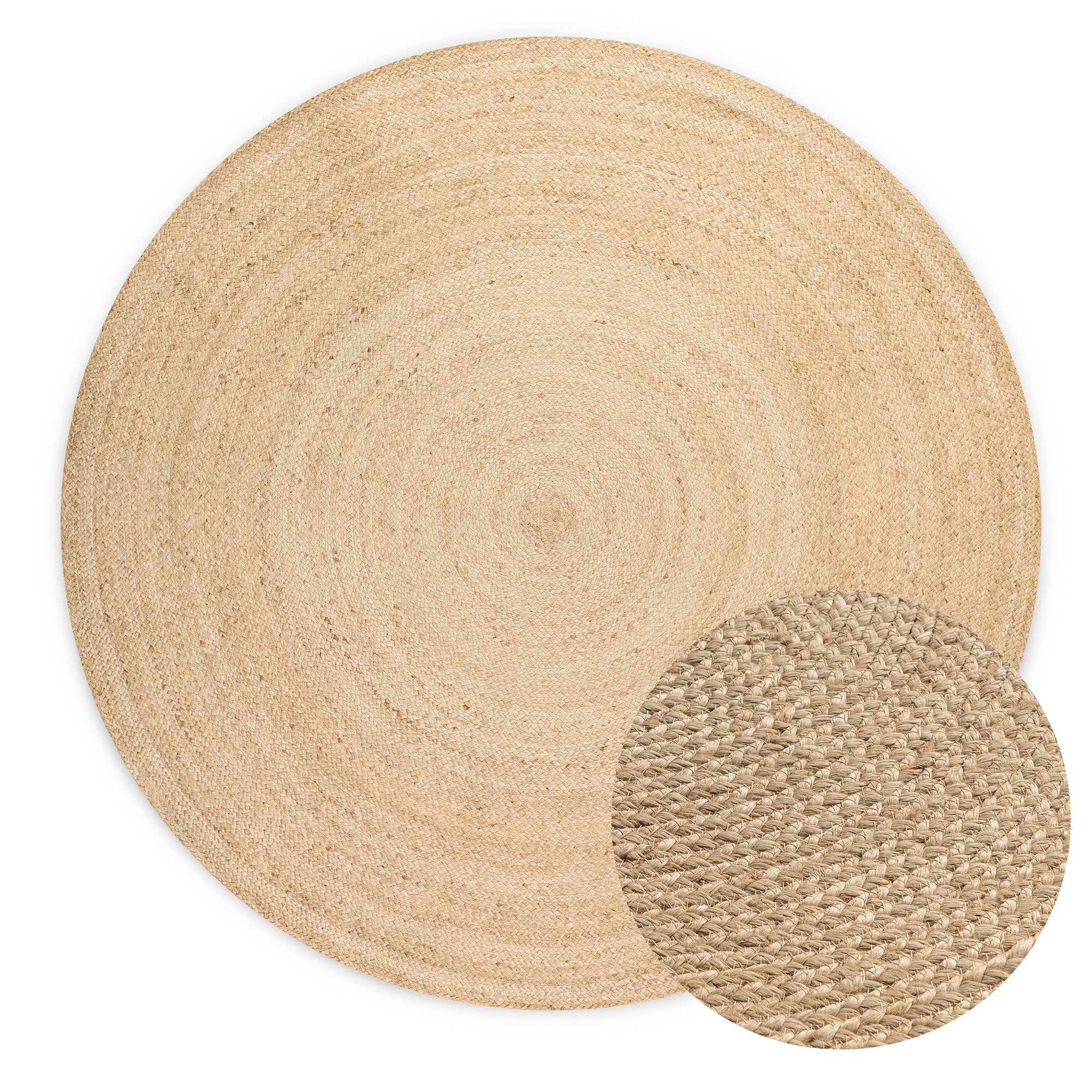 Tapis Rond en Jute MAHAL Ivoire – STUDIO DECO