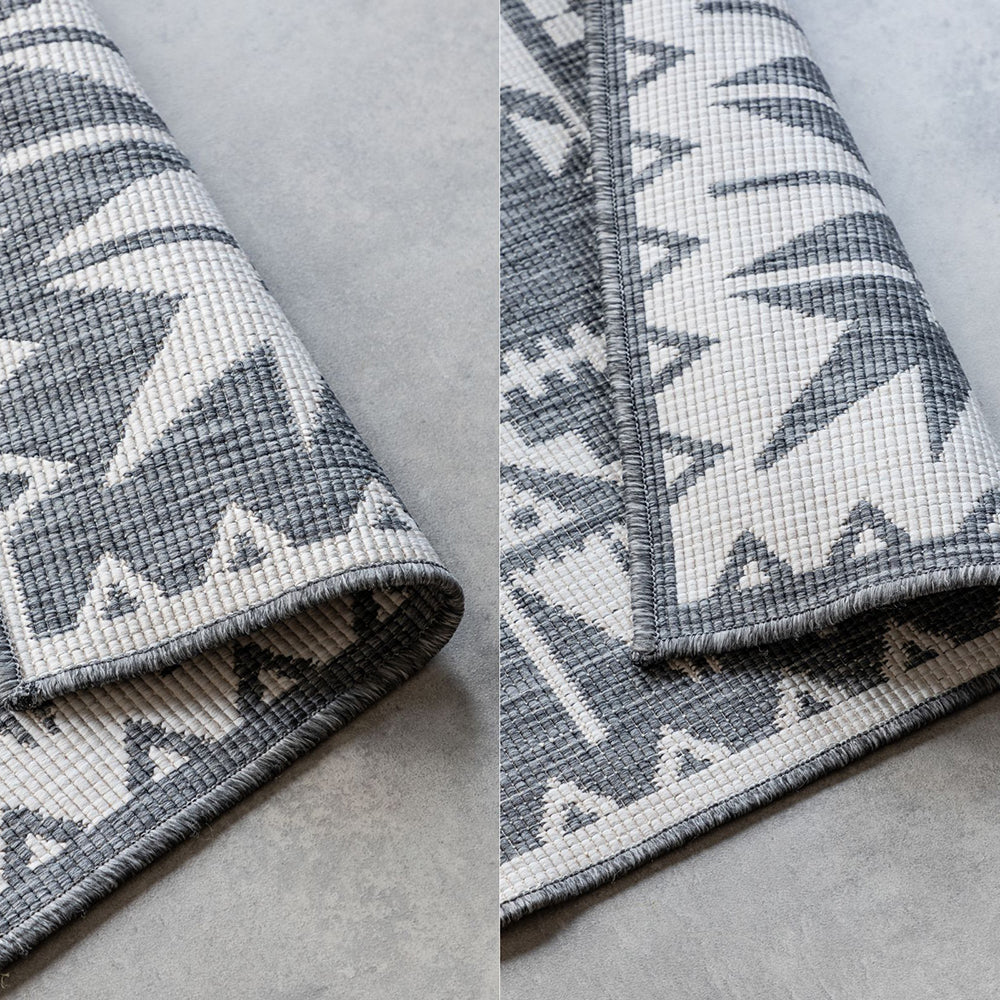 Tapis Extérieur Réversible AZILA Crème et Gris