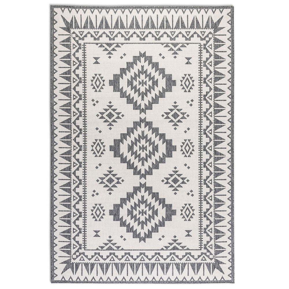 Tapis Extérieur Réversible AZILA Crème et Gris