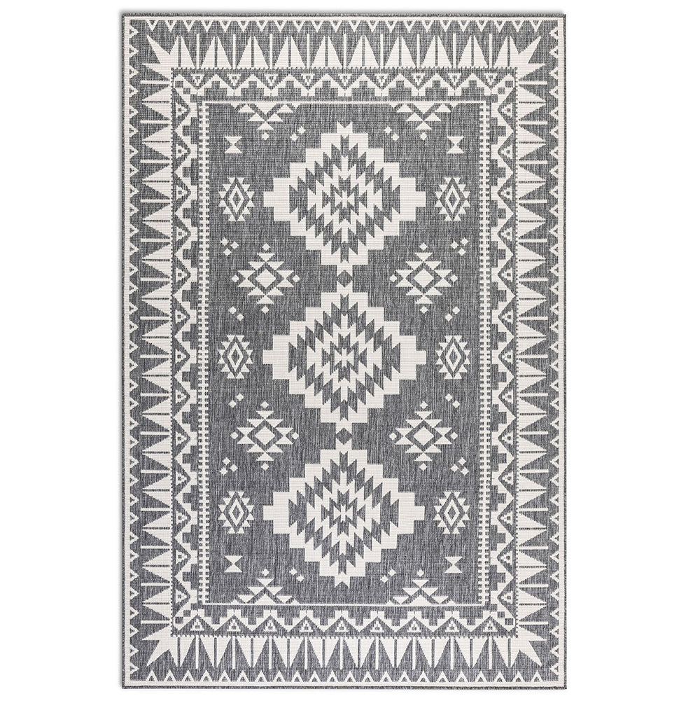 Tapis Extérieur Réversible AZILA Crème et Gris