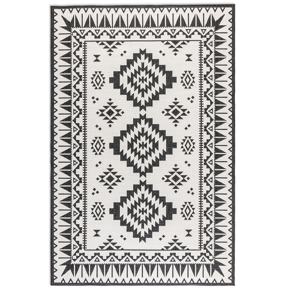 Tapis Extérieur Réversible AZILA Crème et Noir