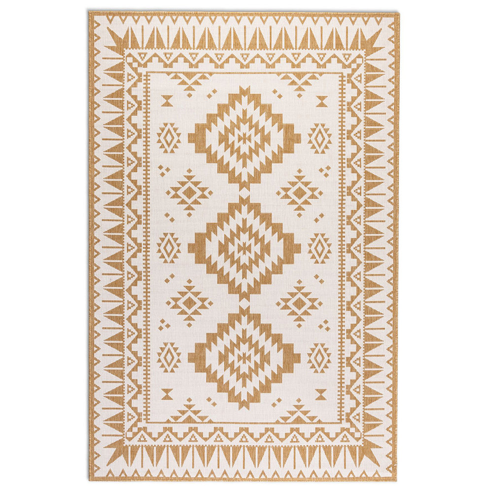 Tapis Extérieur Réversible AZILA Crème et Ocre