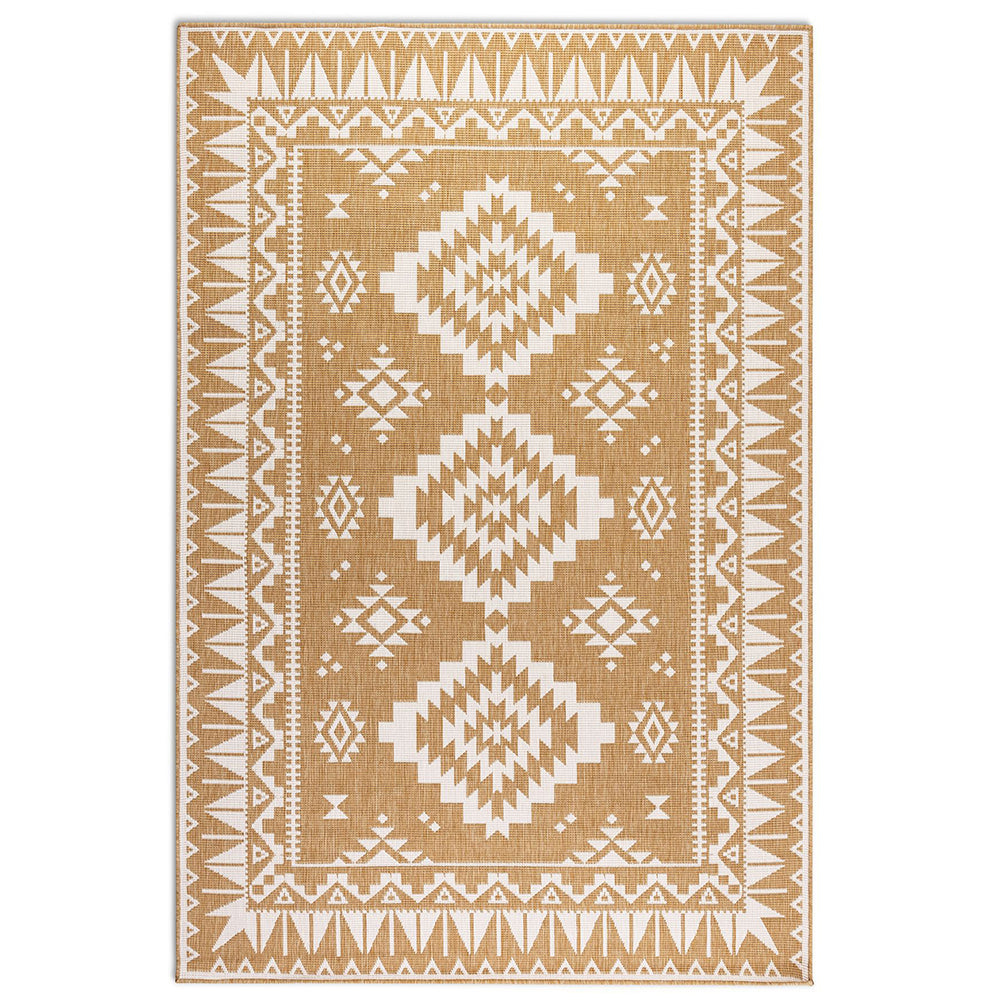 Tapis Extérieur Réversible AZILA Crème et Ocre