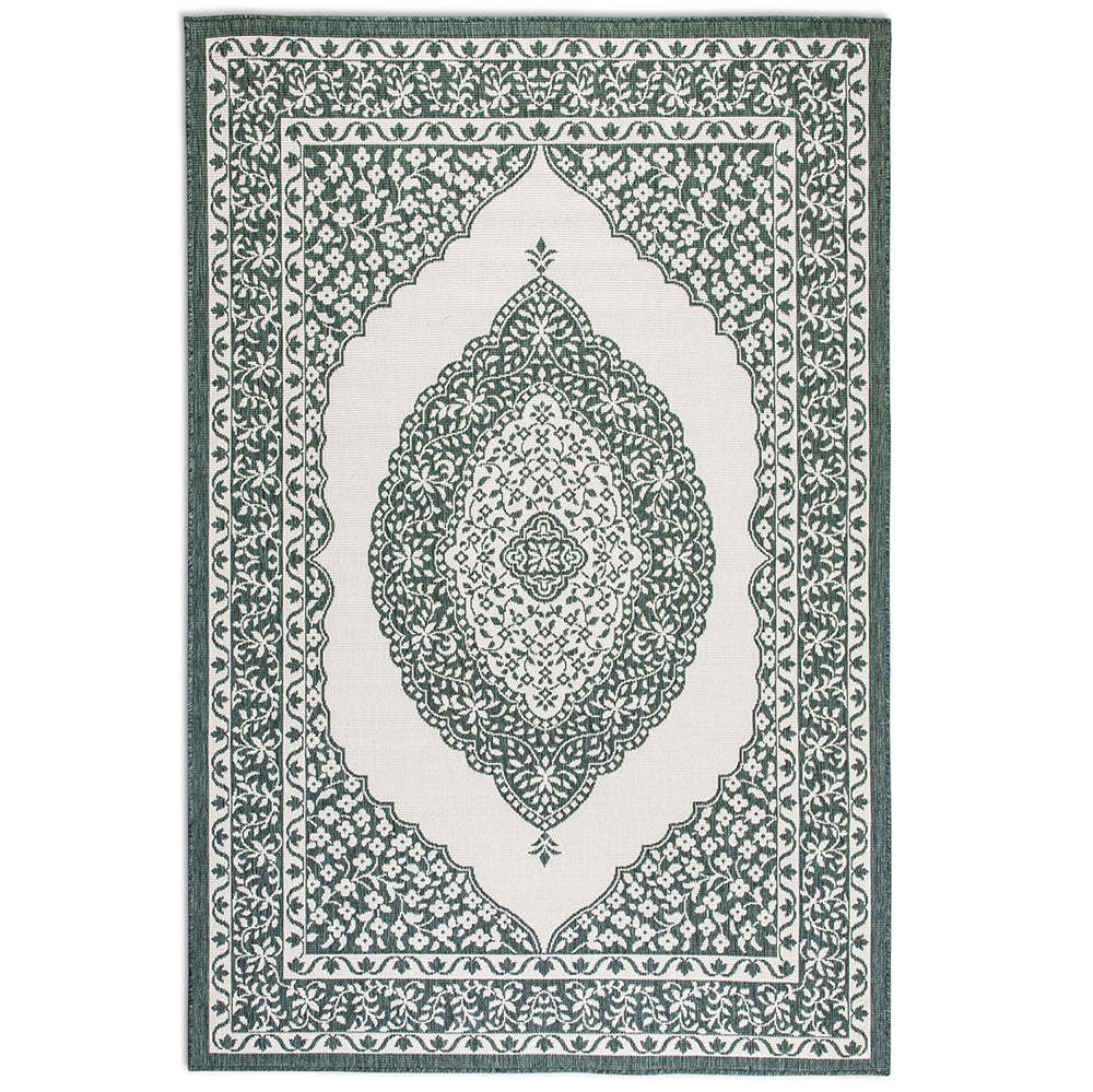 Tapis Extérieur Réversible TIRAZ Crème et Vert