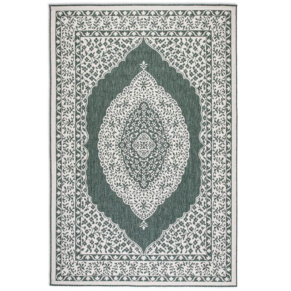 Tapis Extérieur Réversible TIRAZ Crème et Vert