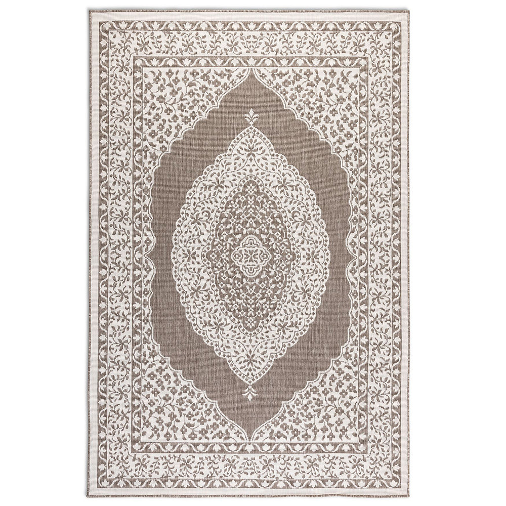 Tapis Extérieur Réversible TIRAZ Crème et Lin