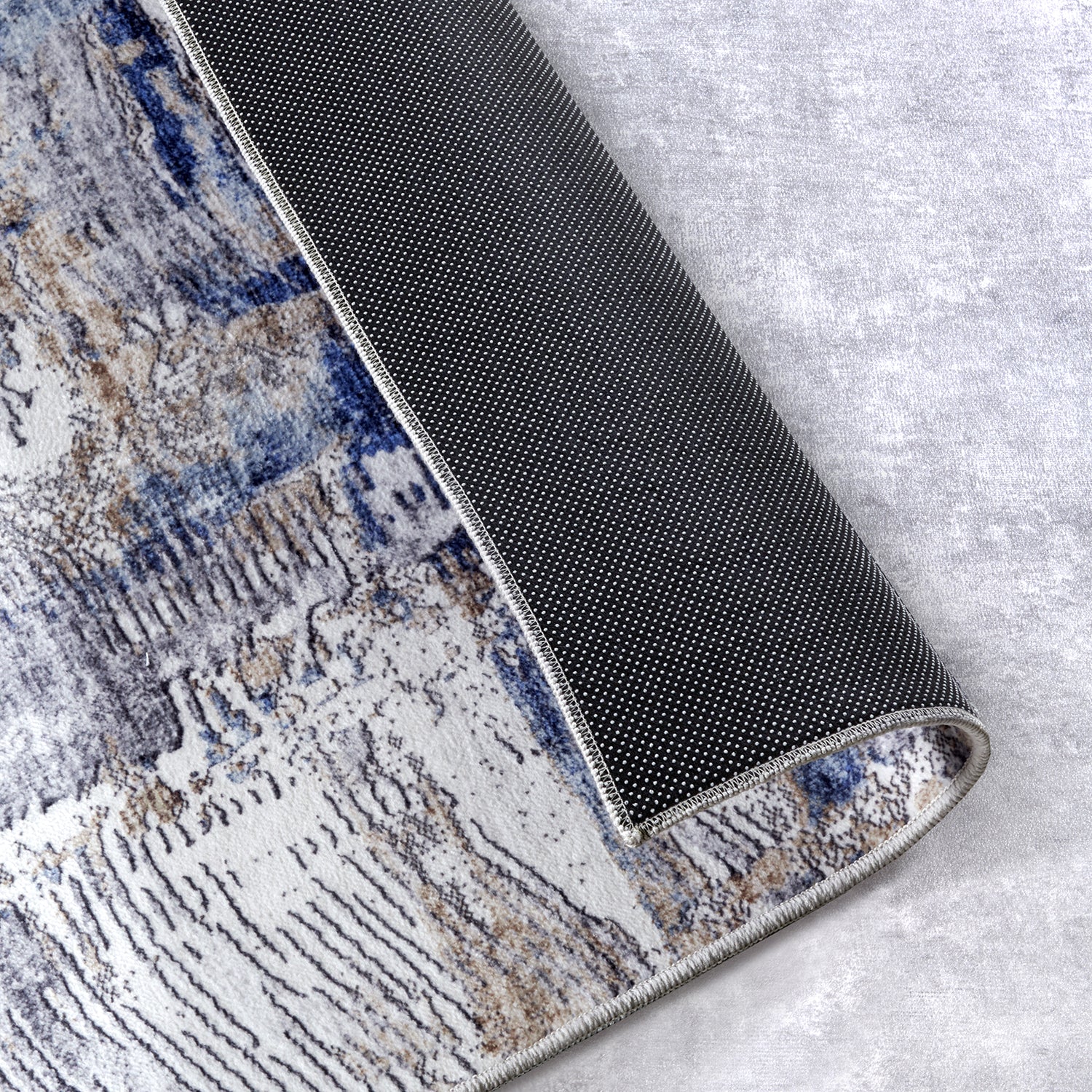 Tapis à motifs Abstrait Bleu et Beige - ELLE Decoration – STUDIO DECO