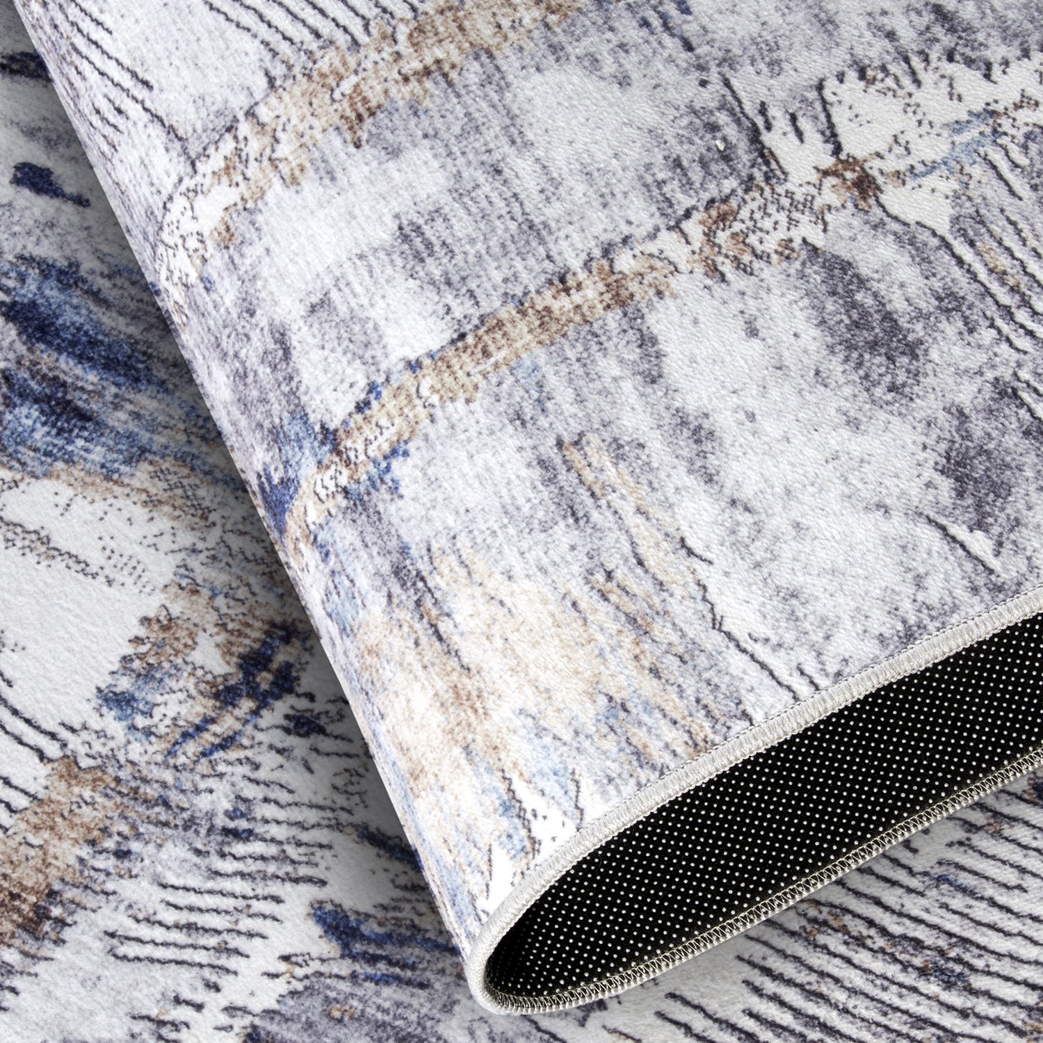 Tapis à motifs Abstrait Bleu et Beige - ELLE Decoration – STUDIO DECO