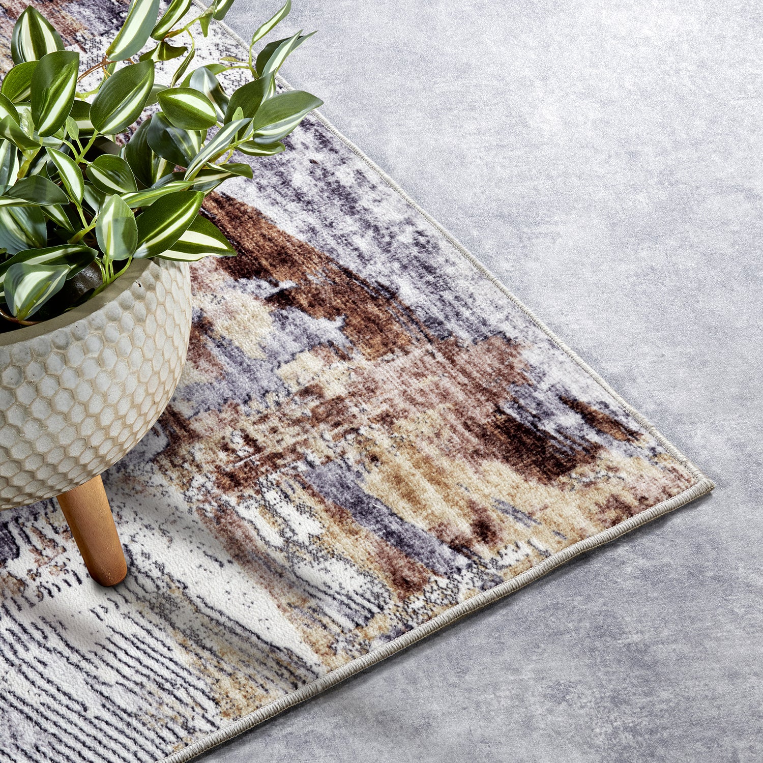 Tapis à motifs Abstrait Cuivre et Or - ELLE Decoration – STUDIO DECO