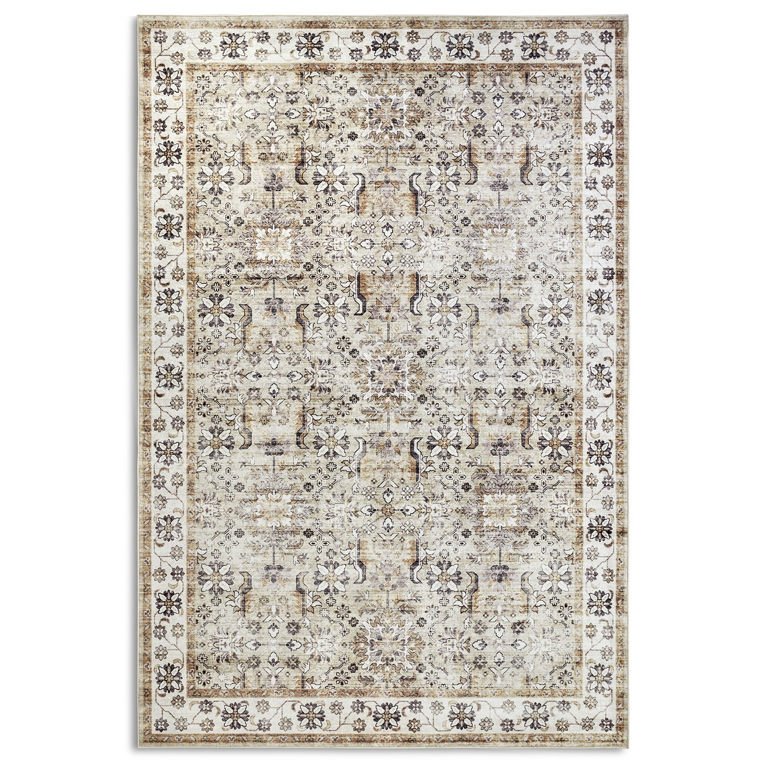Tapis à motifs Oriental Vintage Crème Doré - ELLE Decoration – STUDIO DECO