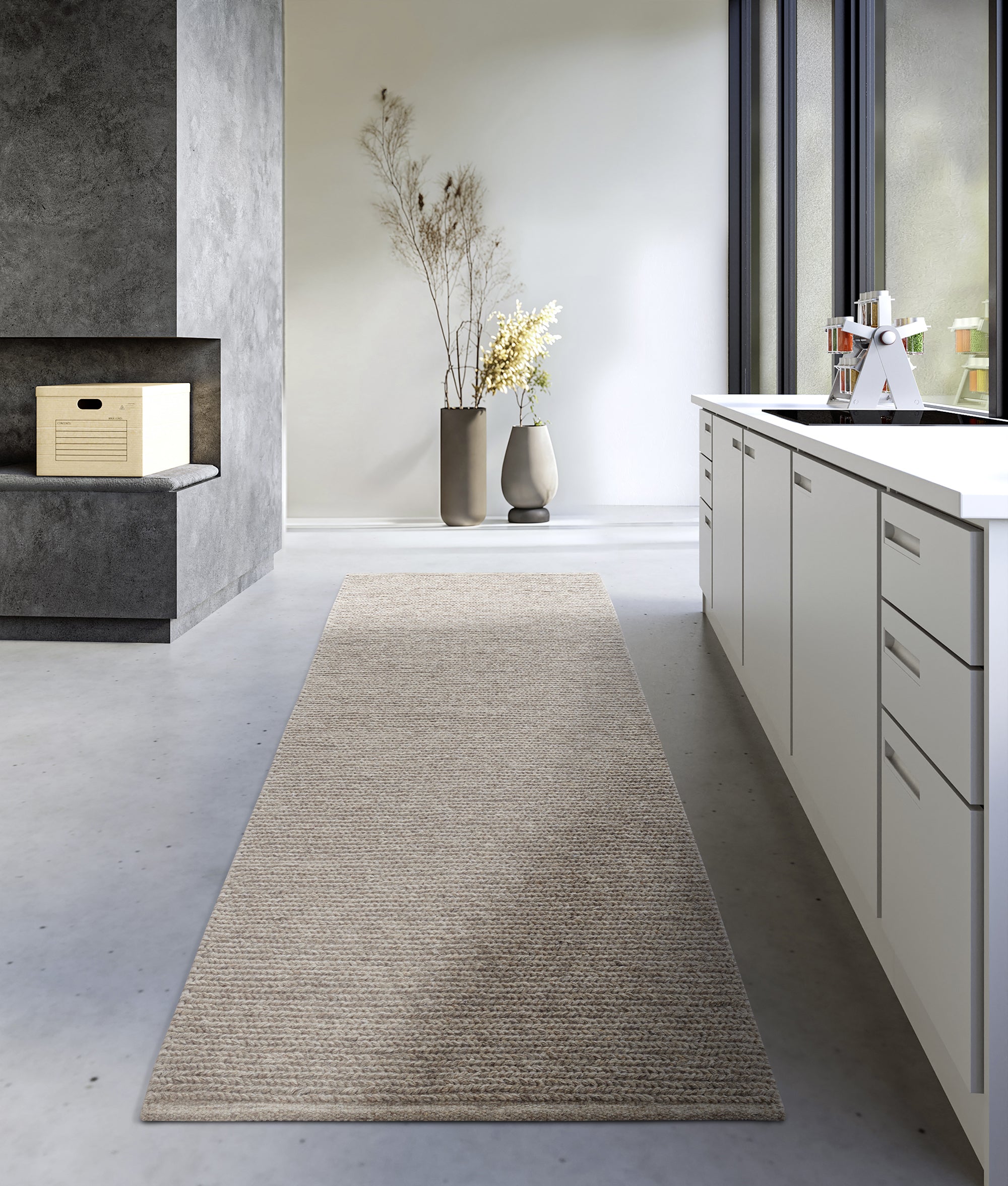 Tapis couloir en laine tissé à la main Beige - Villeroy & Boch – STUDIO DECO