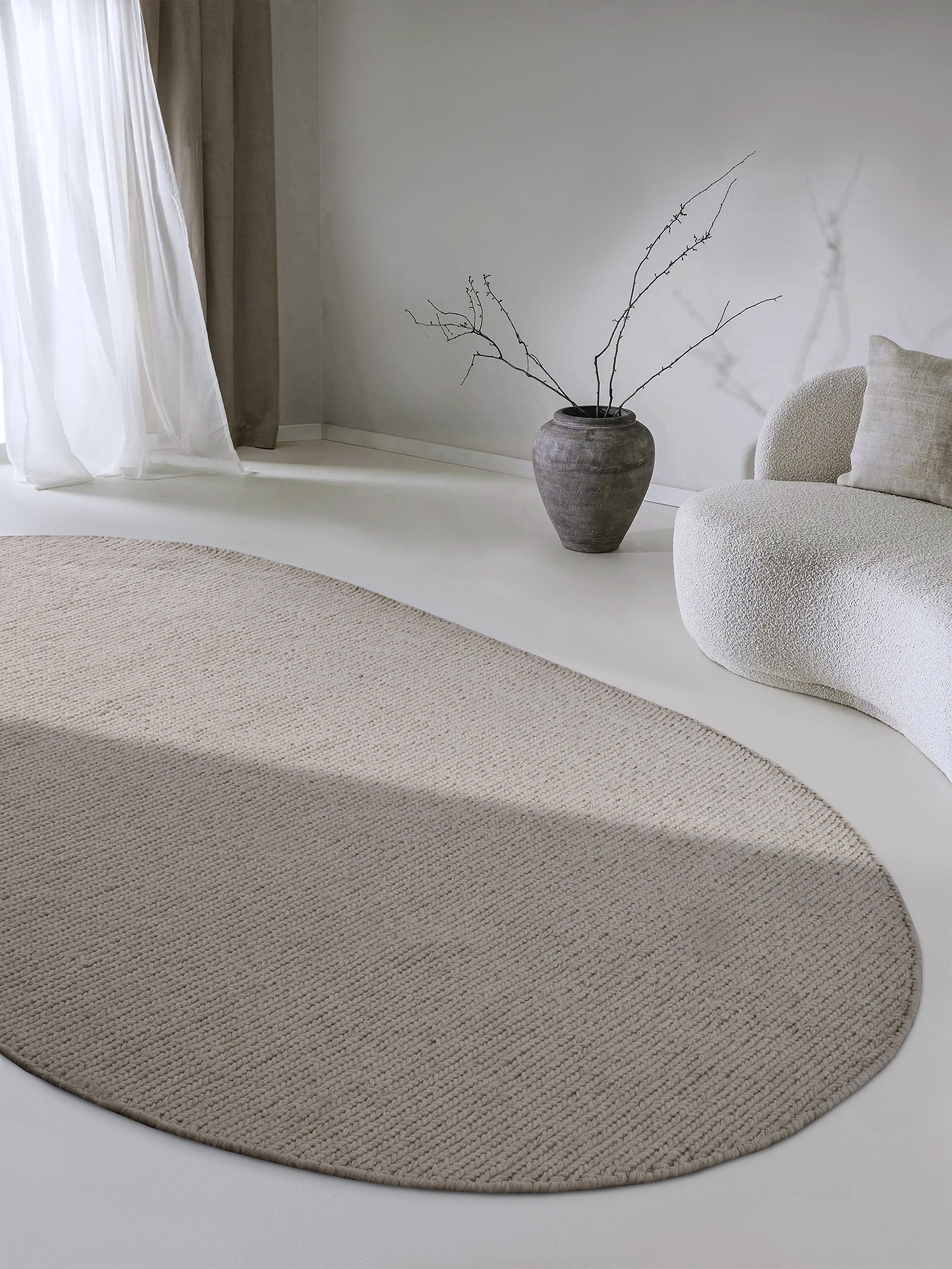 Tapis Oval en laine tissé à la main Beige - Villeroy & Boch – STUDIO DECO
