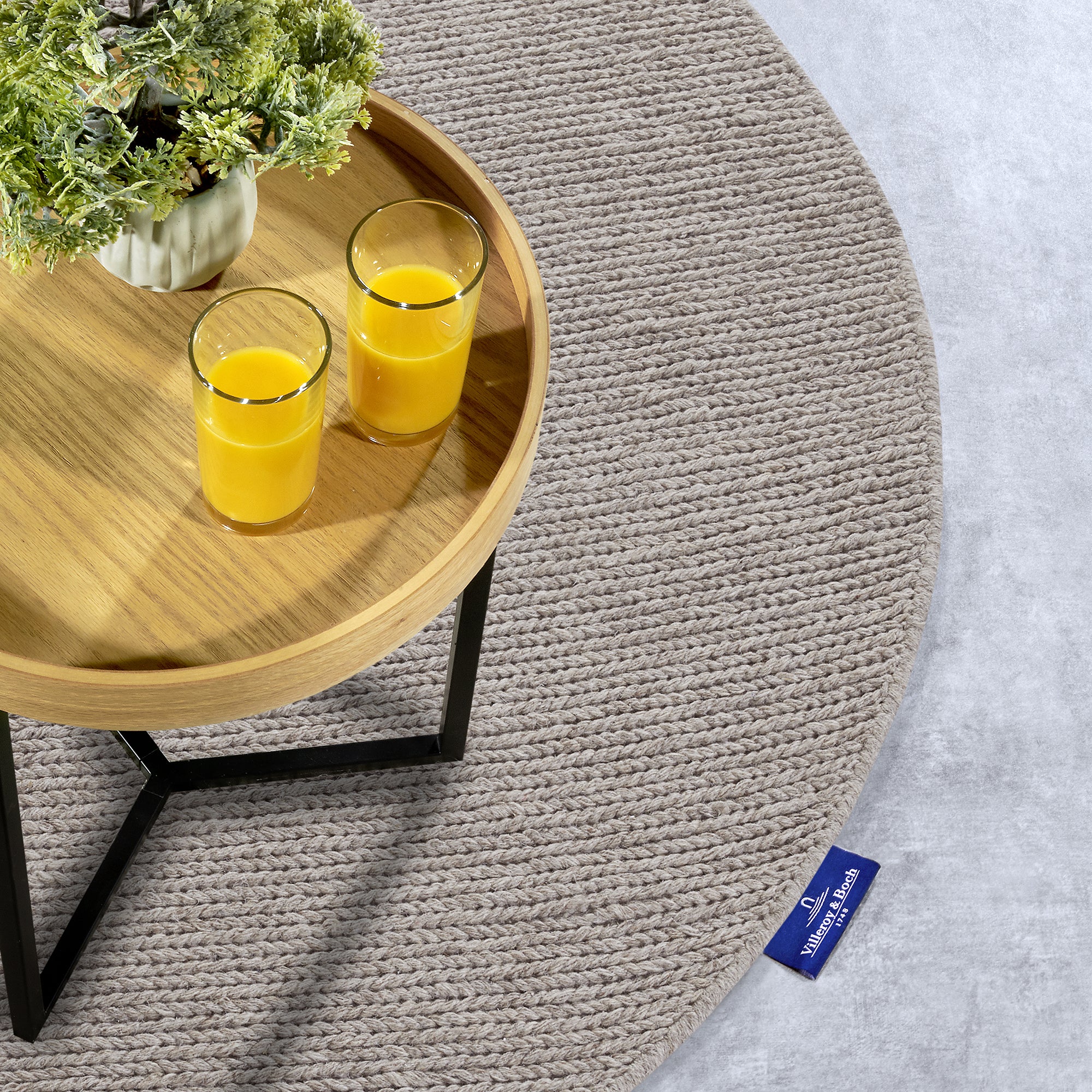 Tapis Rond en laine tissé à la main Beige - Villeroy & Boch – STUDIO DECO