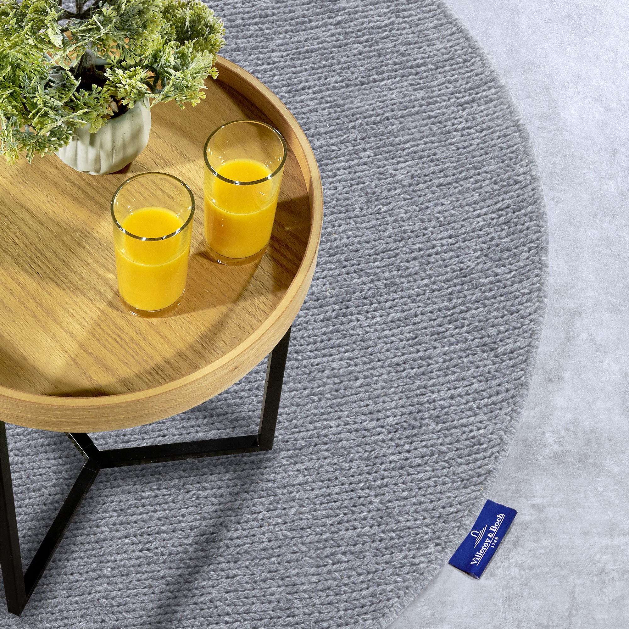 Tapis Rond en laine tissé à la main Gris - Villeroy & Boch – STUDIO DECO