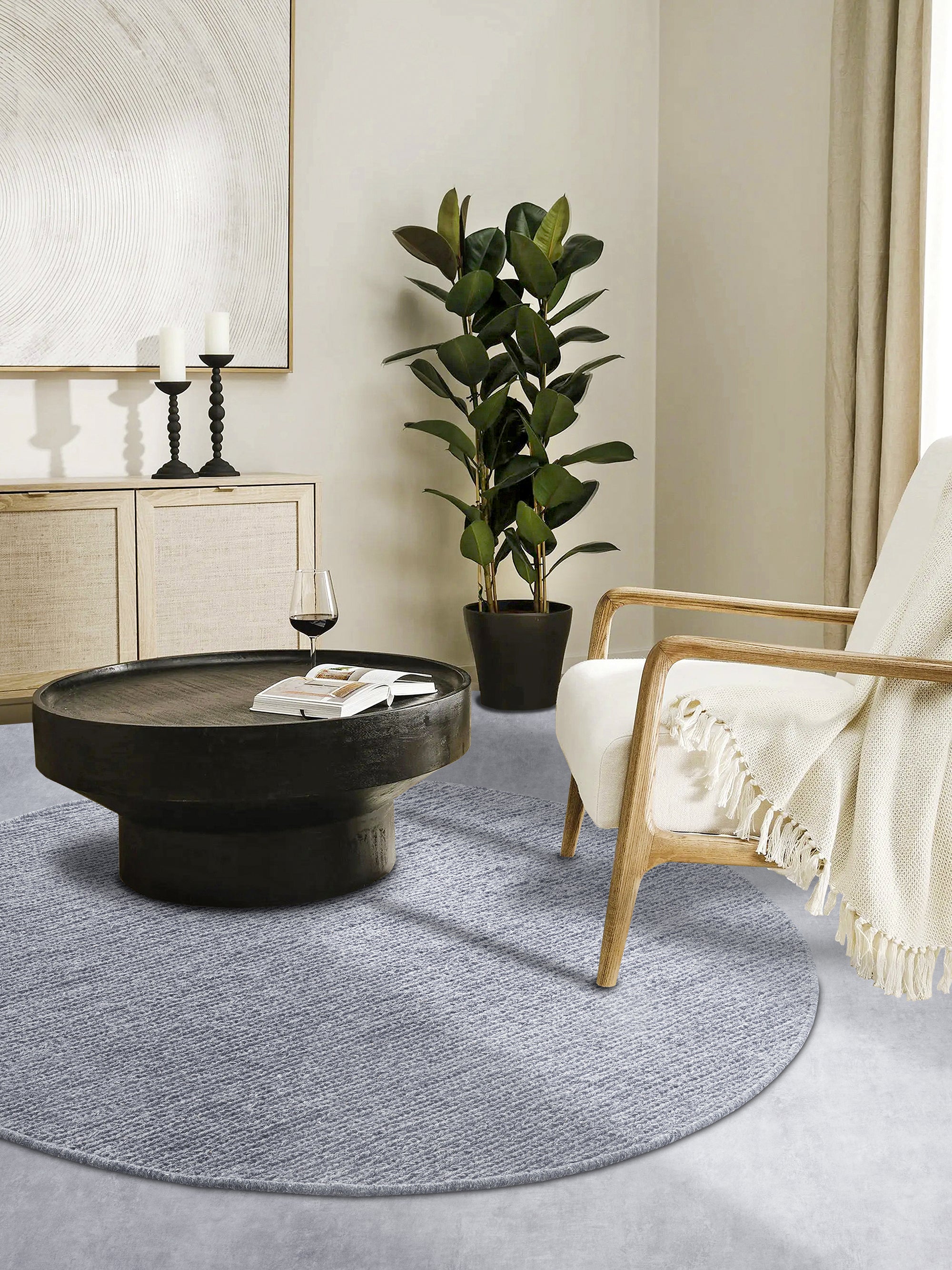 Tapis Rond en laine tissé à la main Gris - Villeroy & Boch – STUDIO DECO