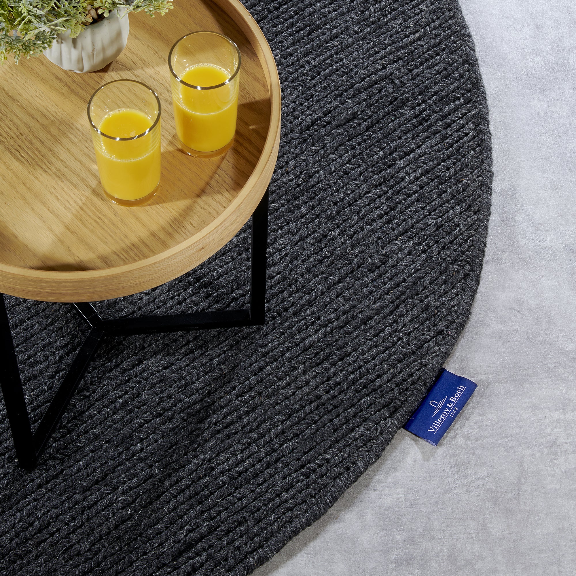 Tapis Oval en laine tissé à la main Anthracite - Villeroy & Boch – STUDIO DECO