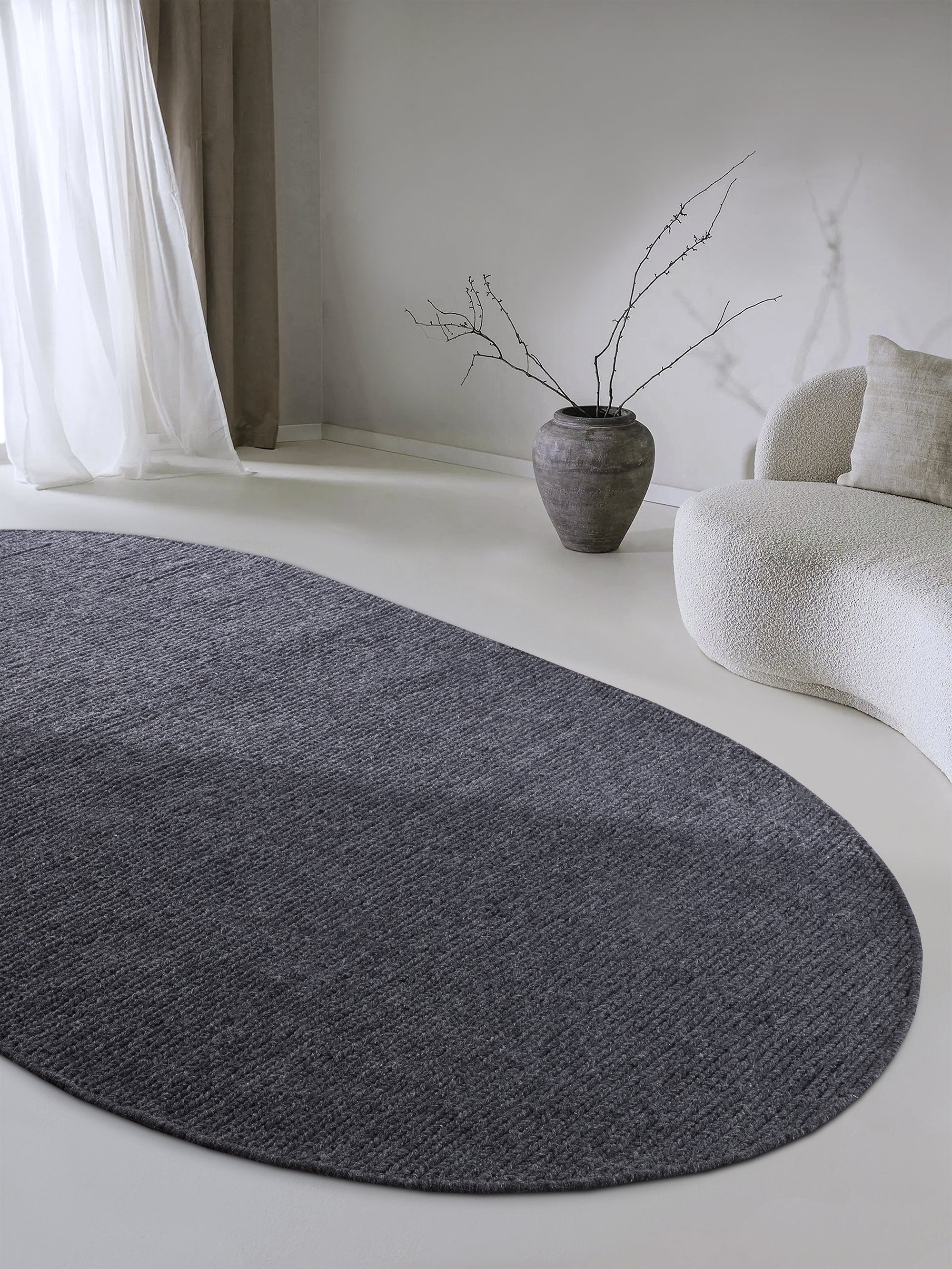 Tapis Oval en laine tissé à la main Anthracite - Villeroy & Boch – STUDIO DECO