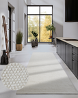 Tapis de couloir uni en Laine Blanc Naturel - ELLE Decoration – STUDIO DECO