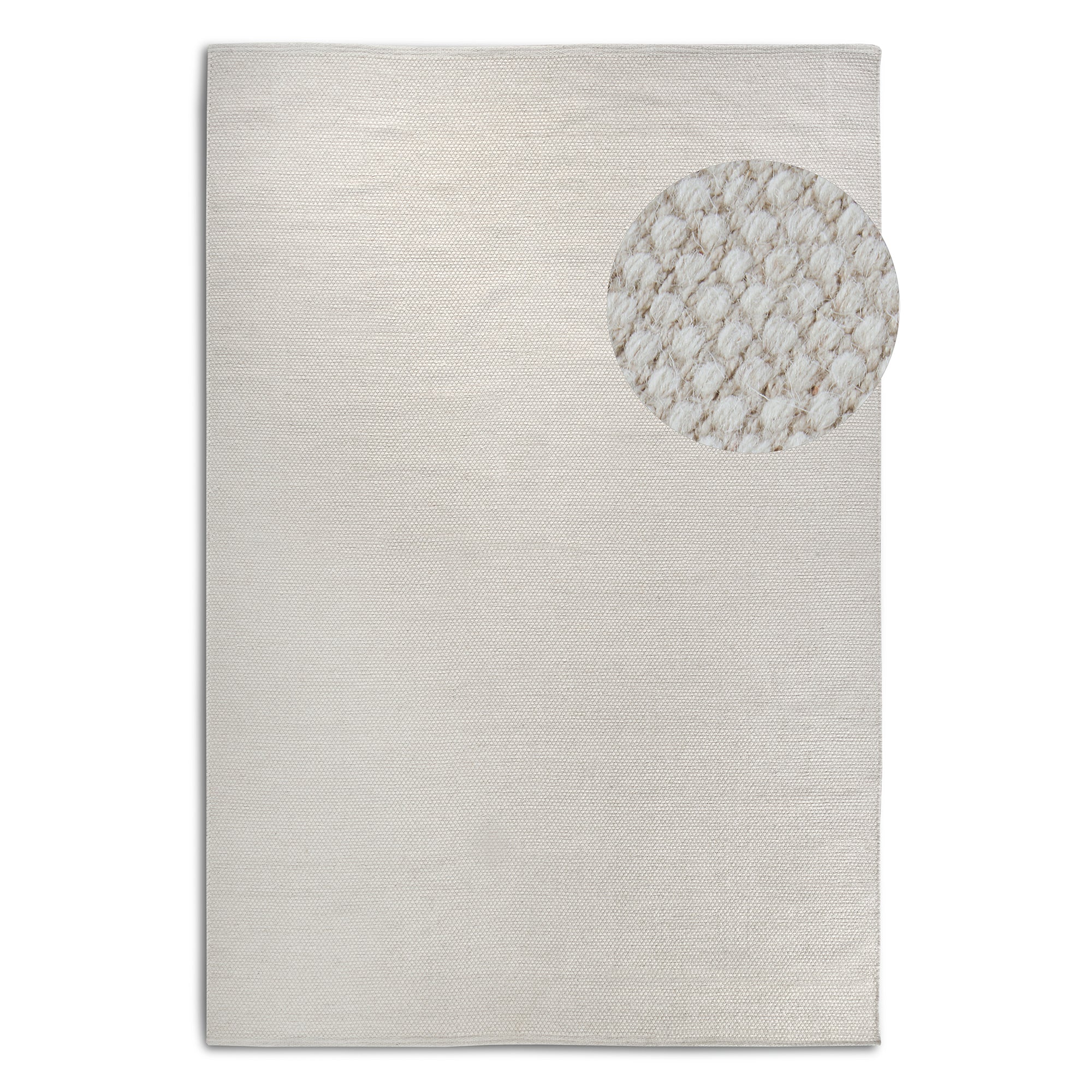 Tapis uni en Laine Blanc Naturel - ELLE Decoration – STUDIO DECO