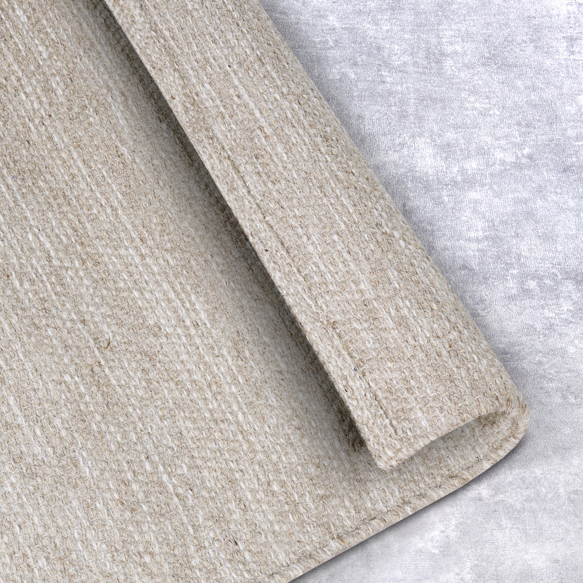Tapis de couloir uni en Laine Lin Naturel - ELLE Decoration – STUDIO DECO