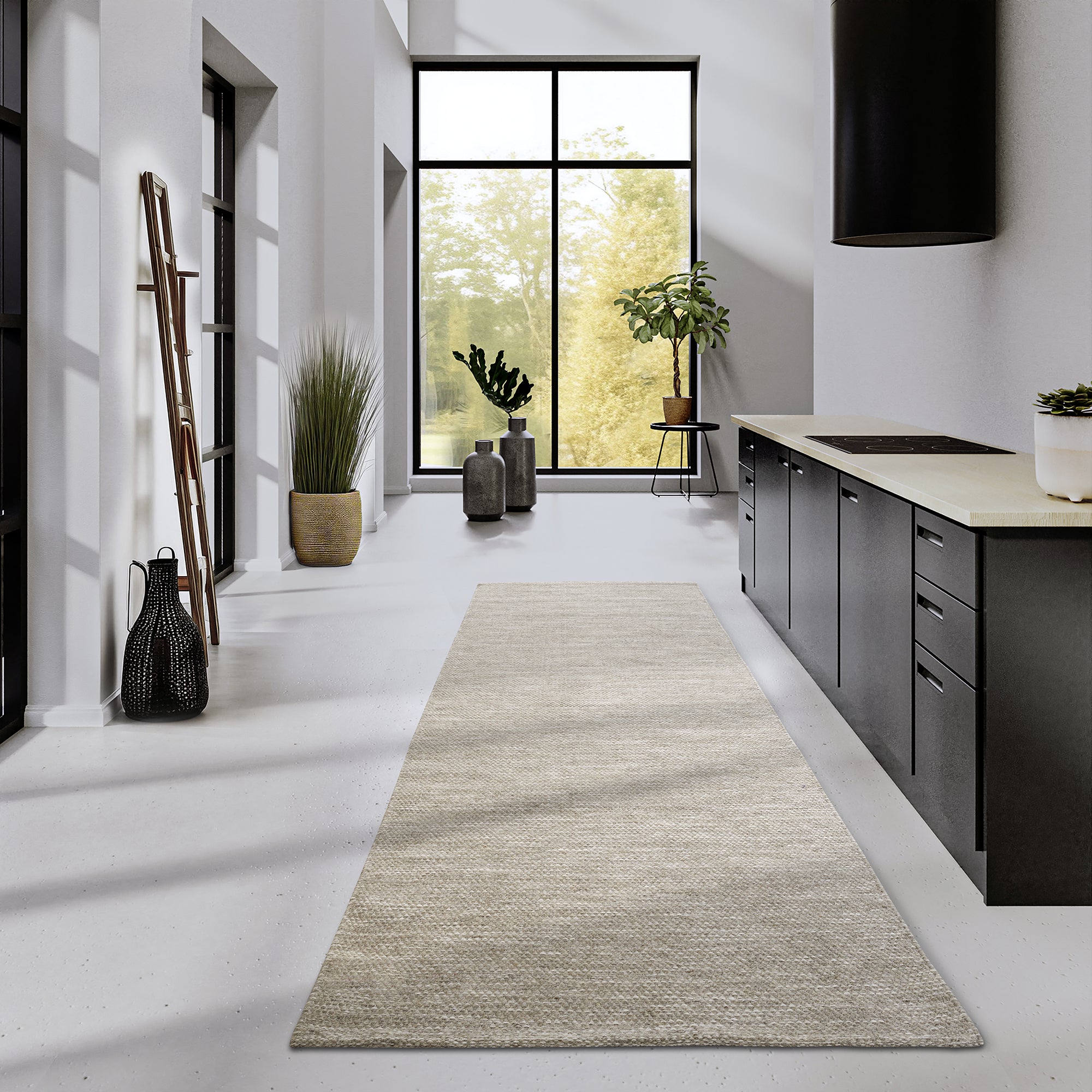 Tapis uni en Laine Lin Naturel - ELLE Decoration – STUDIO DECO