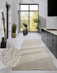 Tapis de couloir uni en Laine Lin Naturel - ELLE Decoration – STUDIO DECO