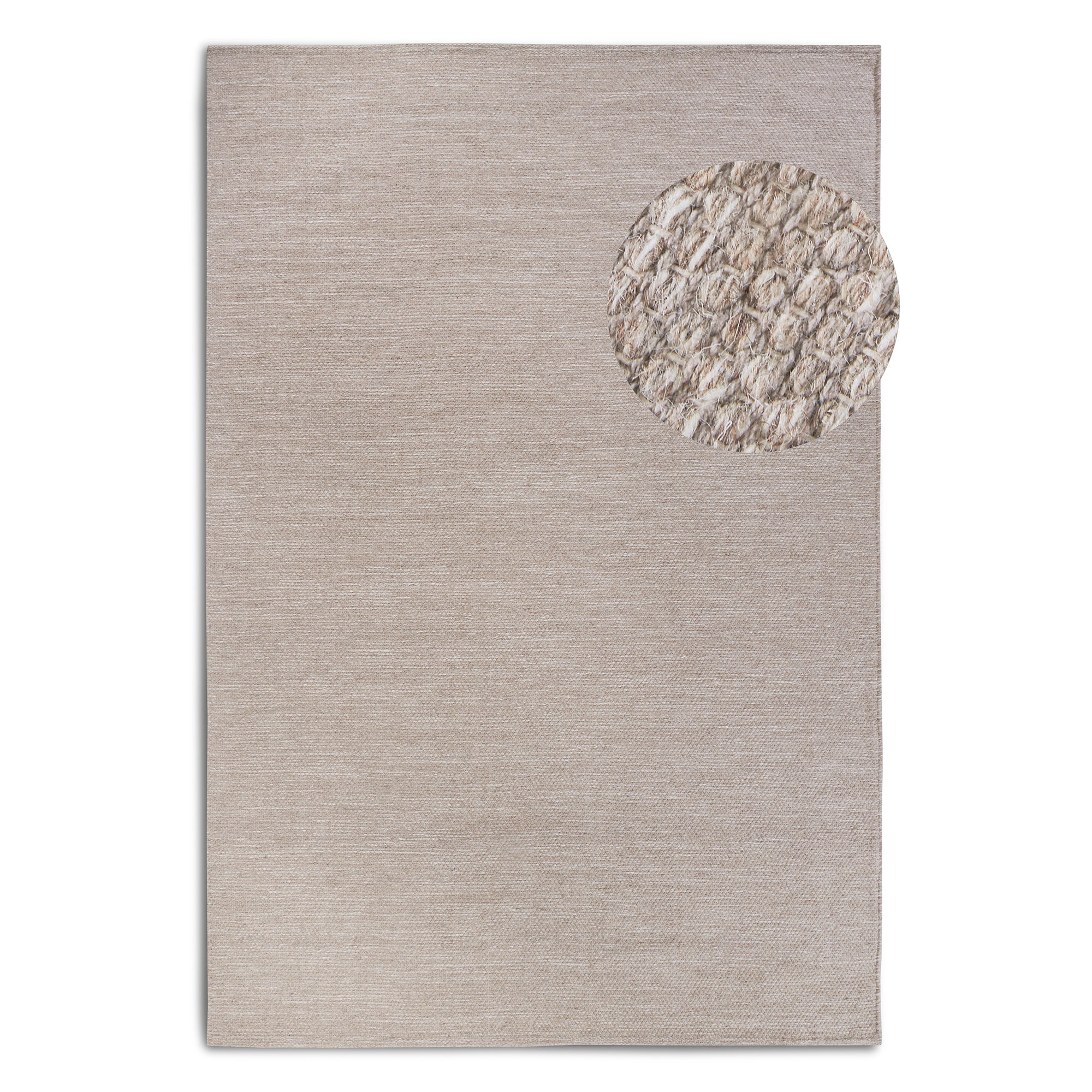 Tapis uni en Laine Lin Naturel - ELLE Decoration – STUDIO DECO