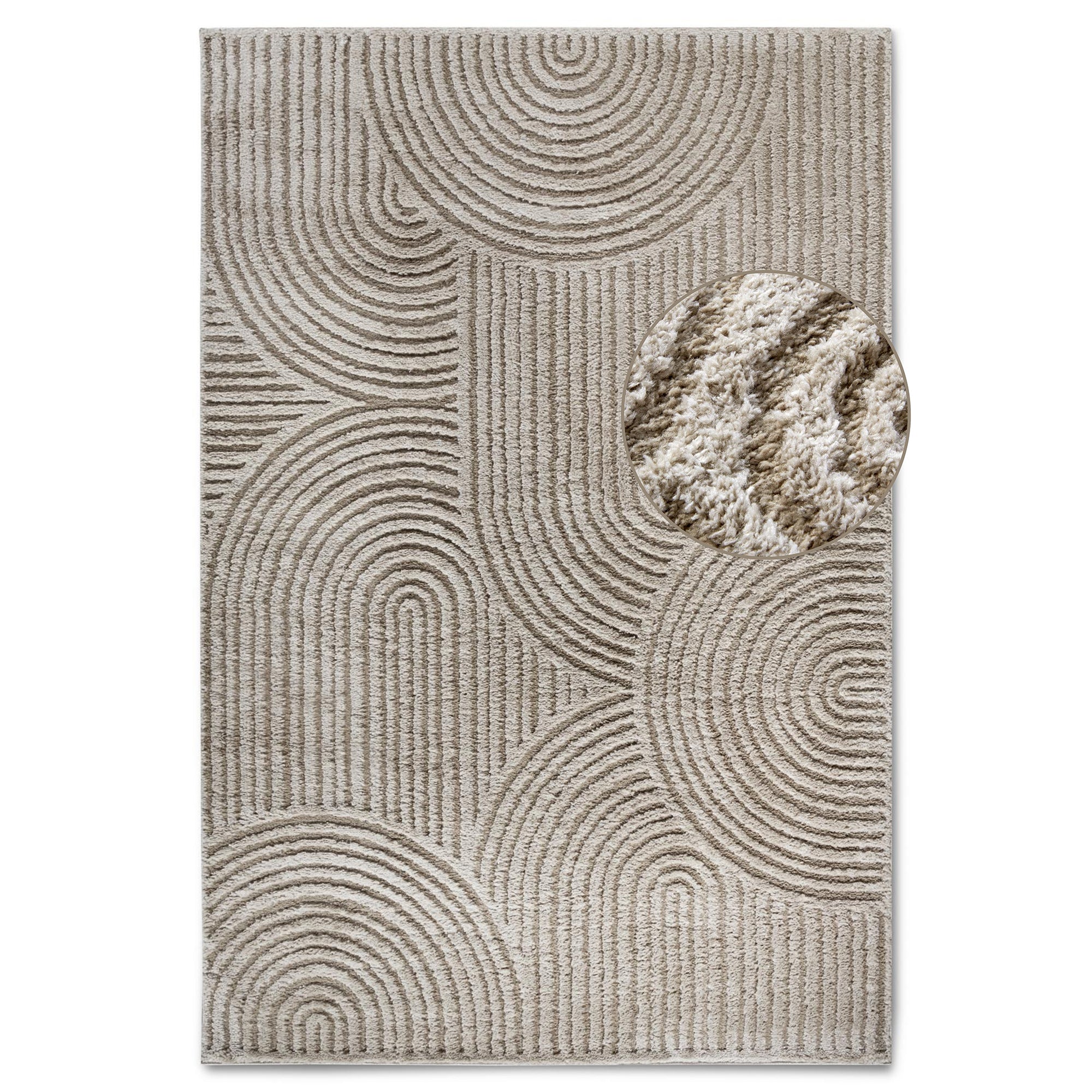 Tapis à poils longs Chappe Beige - ELLE Decoration – STUDIO DECO