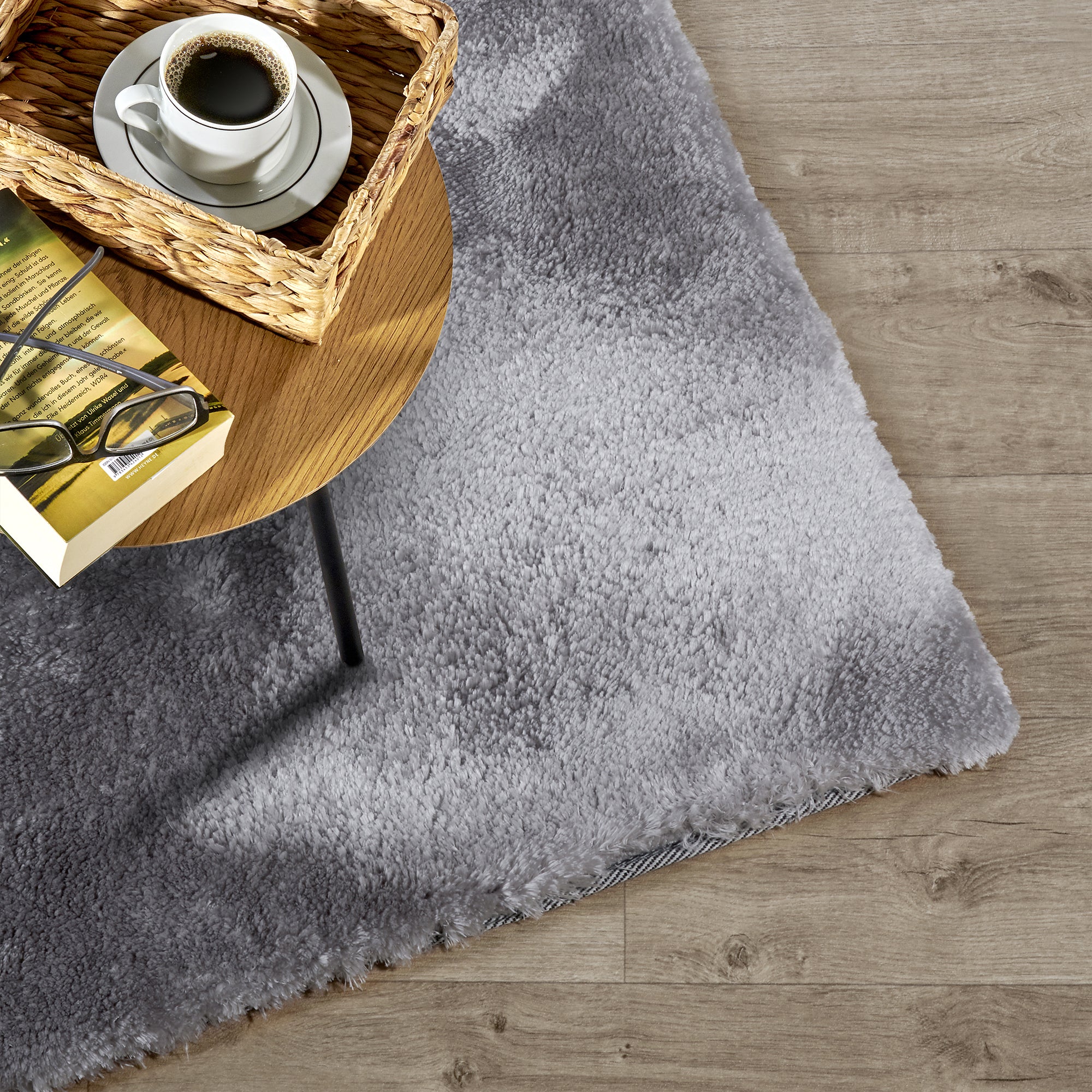 Tapis Moelleux à Poils Longs Gris - ELLE Decoration – STUDIO DECO