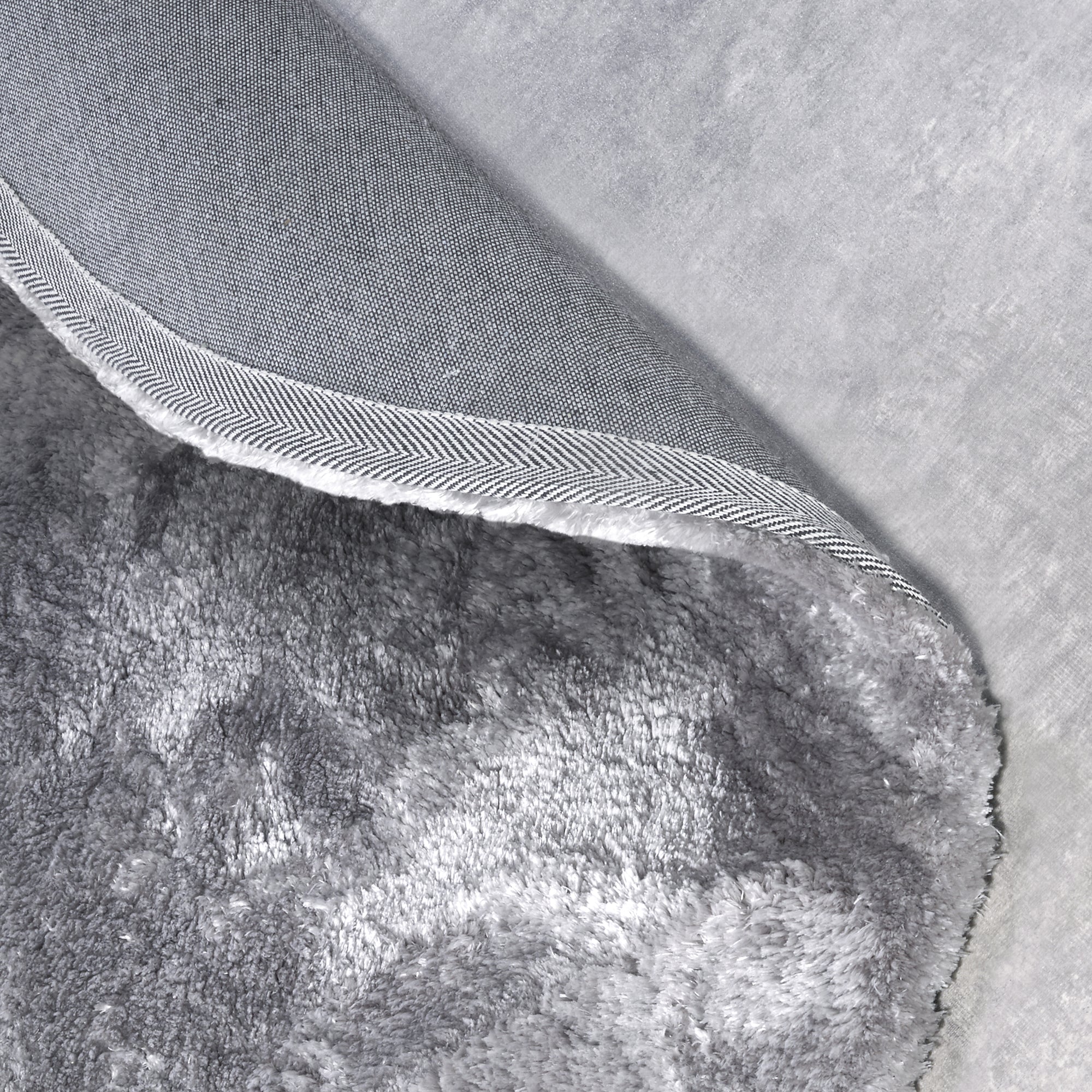 Tapis Rond Moelleux à Poils Longs Gris - ELLE Decoration – STUDIO DECO