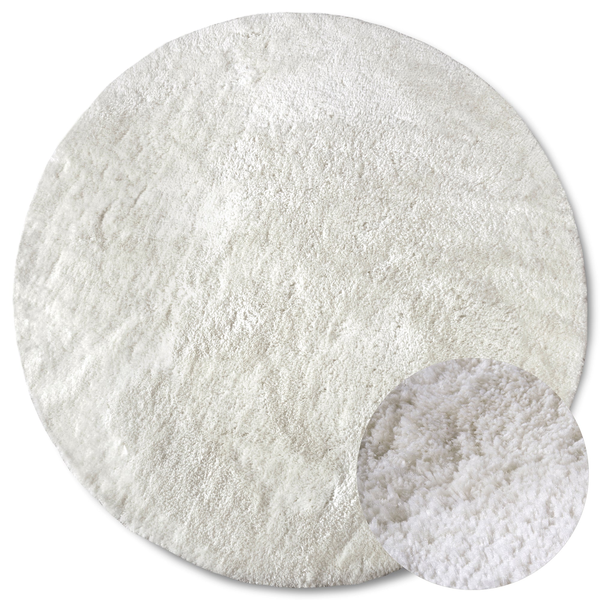 Tapis Rond poils longs 38mm OLA Ivoire – STUDIO DECO