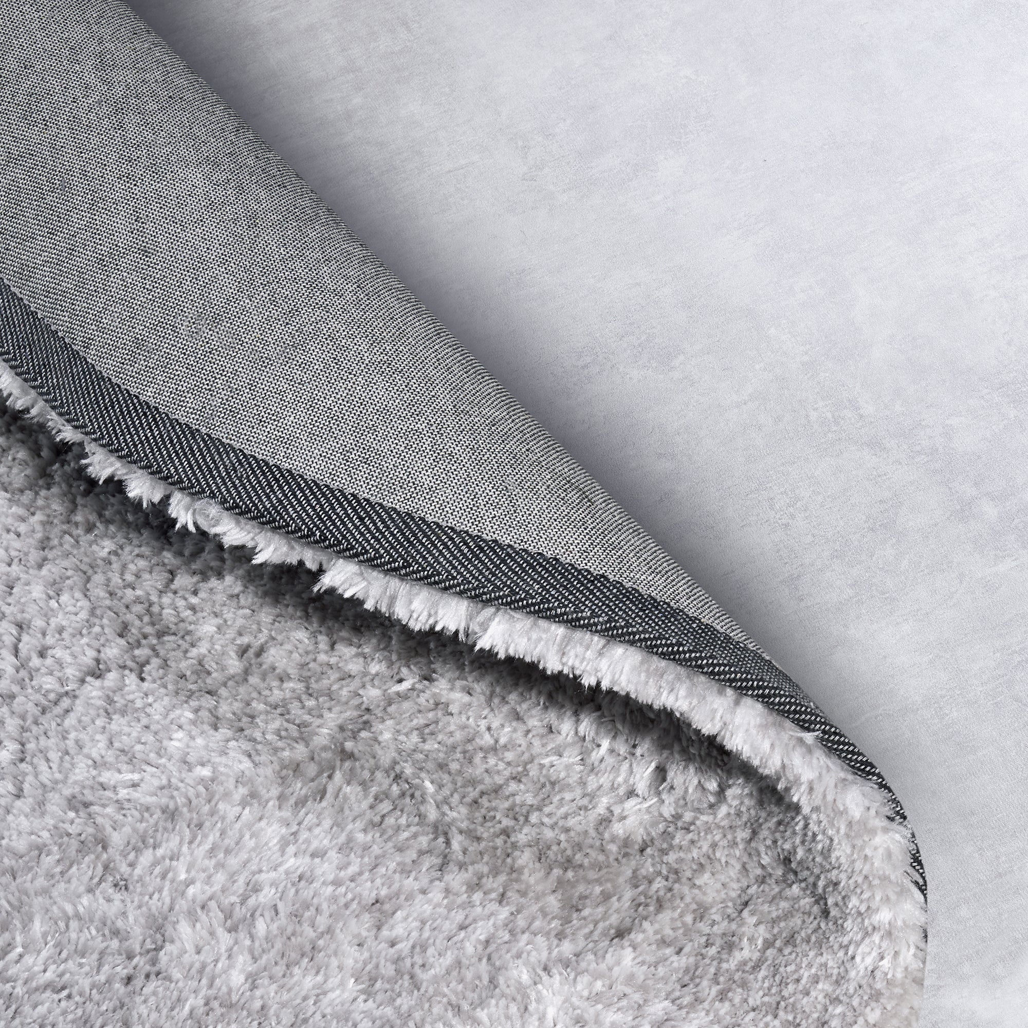 Tapis Rond poils longs 38mm OLA Gris – STUDIO DECO