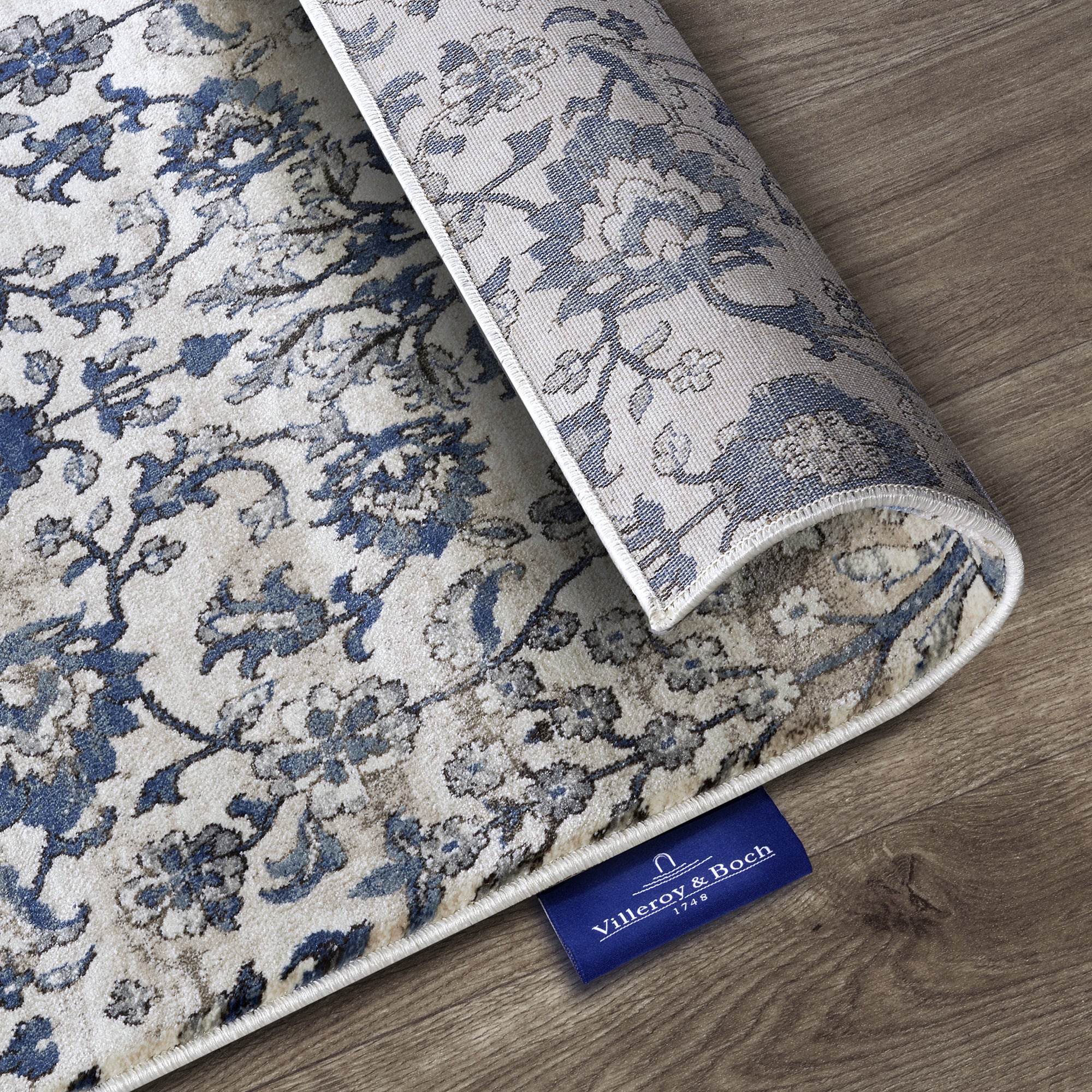 Tapis Vintage ERNEST Crème et Bleu - Villeroy &amp; Boch – STUDIO DECO