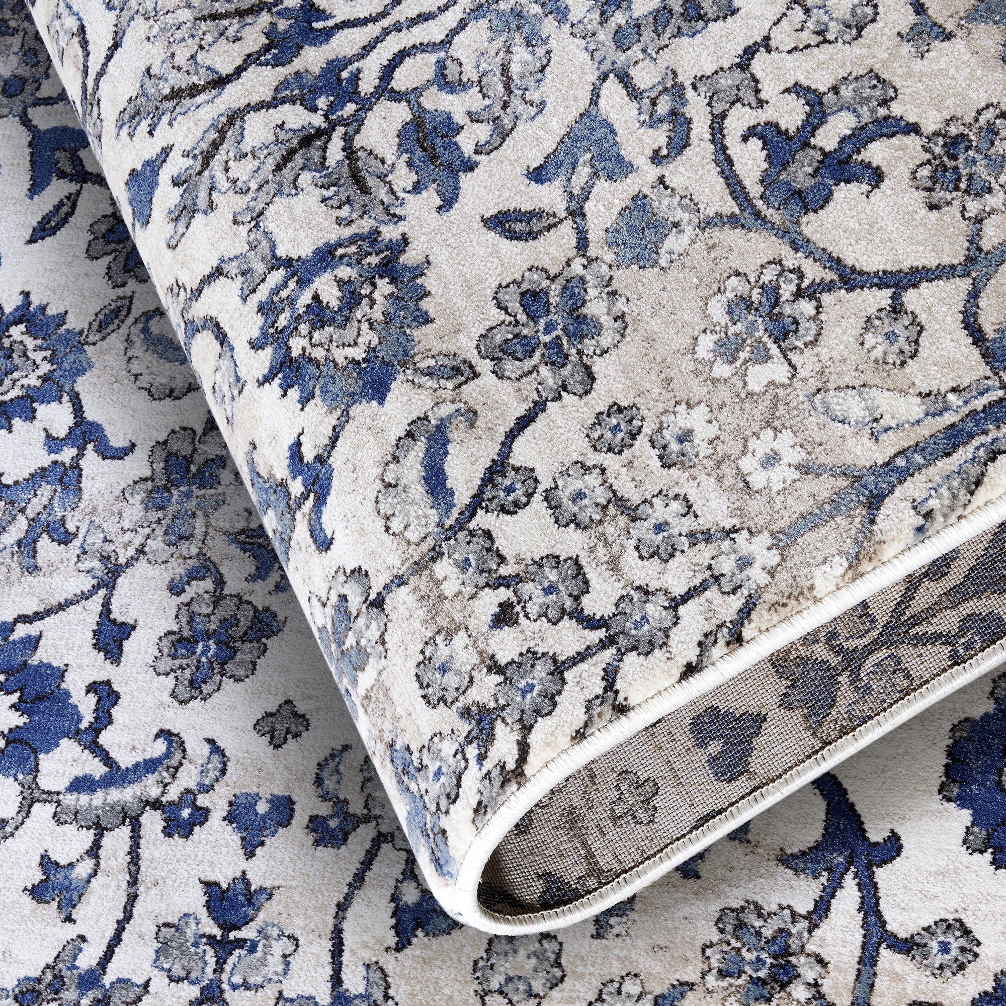 Tapis Vintage ERNEST Crème et Bleu - Villeroy &amp; Boch – STUDIO DECO