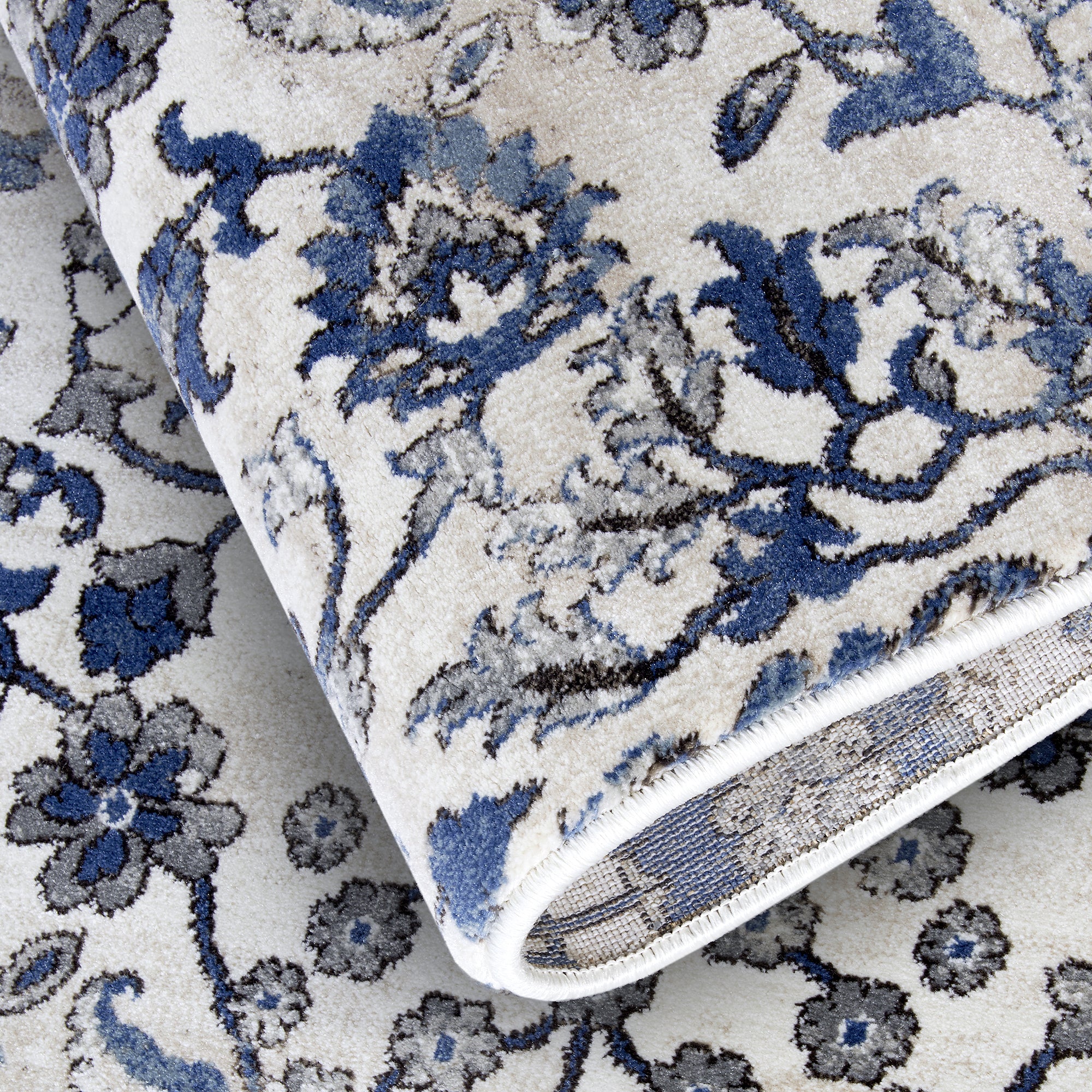 Tapis Vintage ERNEST Crème et Bleu - Villeroy &amp; Boch – STUDIO DECO